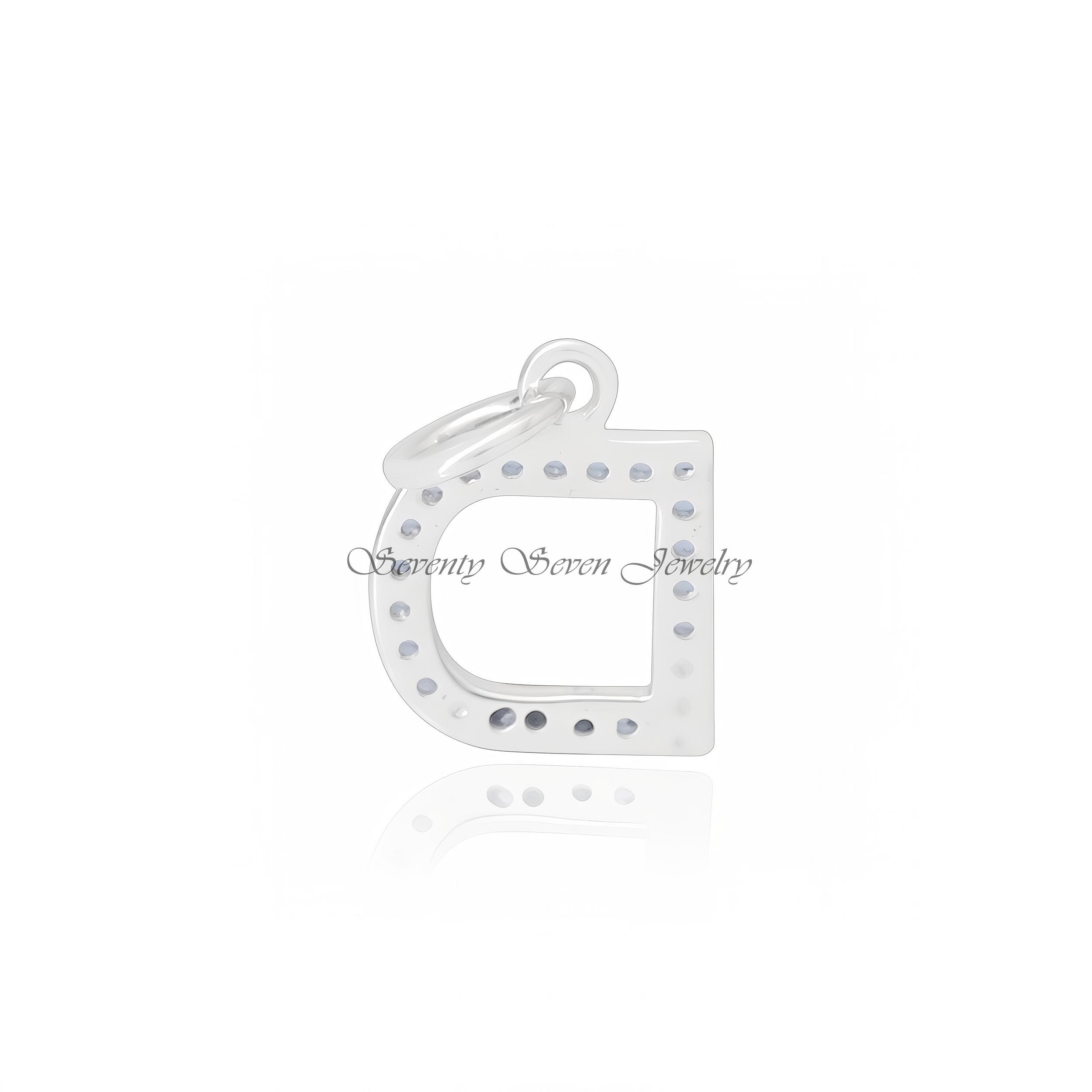 925 Silver Gemstone Letter Charm Pendant: Custom Alphabet - View 7 - Seventy Seven Jewelry | SKU: SSMJP665-SLYGMG-F-2026 925 Silver Gemstone Letter Charm Pendant: Custom Alphabet - View 7 - Seventy Seven Jewelry | SKU: SSMJP665-SLYGMG-F-2026