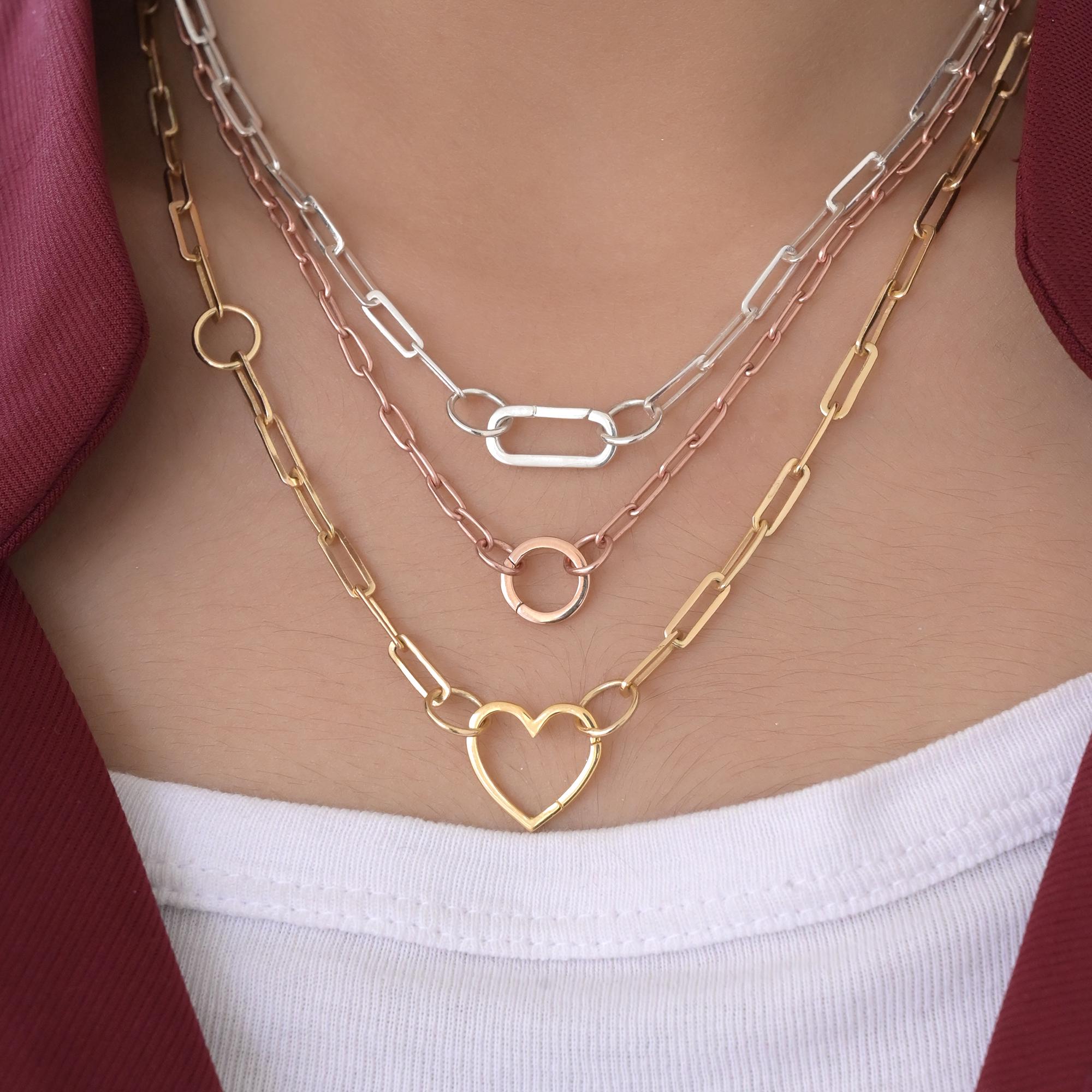 9k Gold Heart Charm Holder Enhancer (15x15 MM) - View 2 - Seventy Seven Jewelry | SKU: SSMJH446-9KYG-2026 9k Gold Heart Charm Holder Enhancer (15x15 MM) - View 2 - Seventy Seven Jewelry | SKU: SSMJH446-9KYG-2026