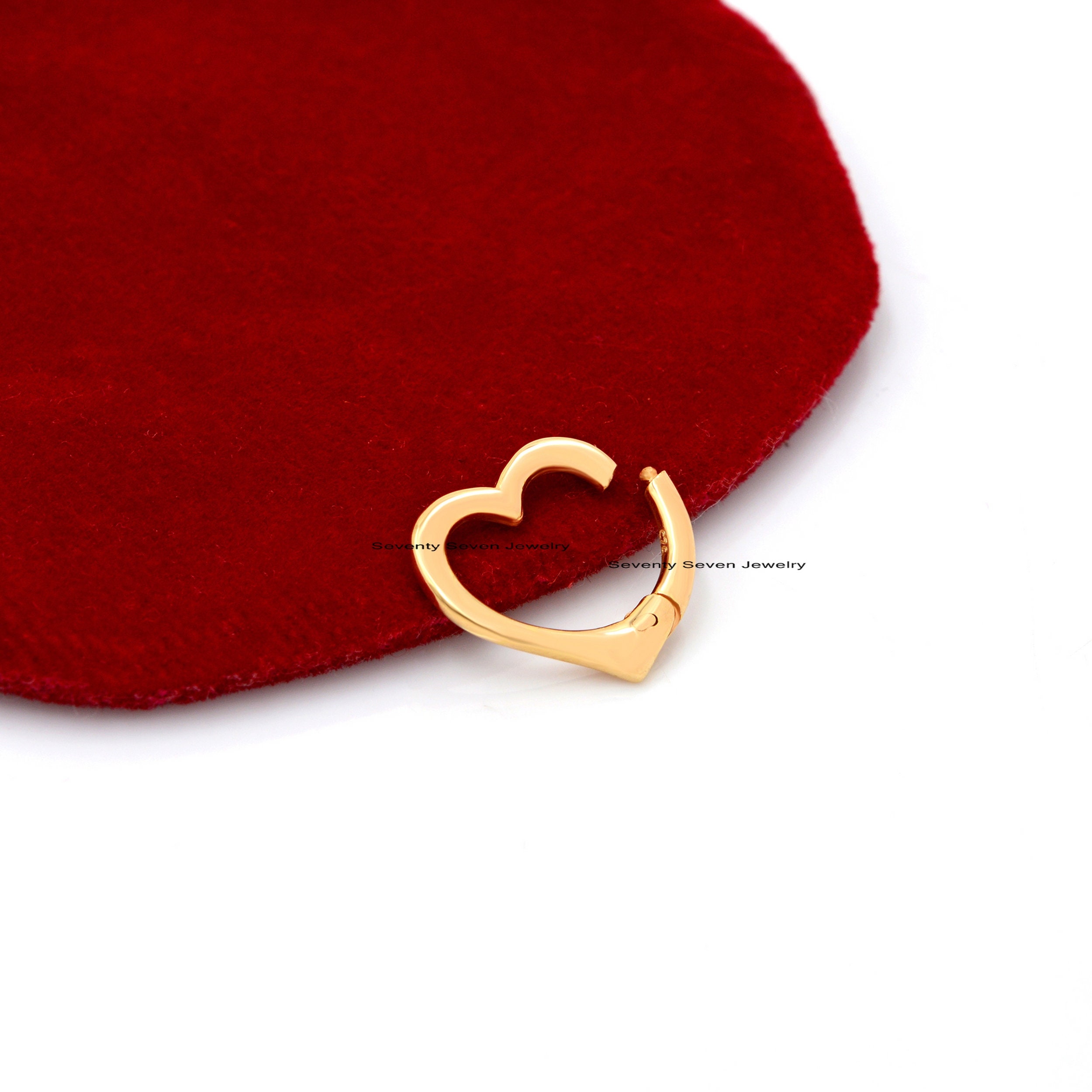 9K Gold Heart Charm Enhancer: Pendant Bail Connector (16mm) - View 6 - Seventy Seven Jewelry | SKU: SSMJH645-9KYG-2026 9K Gold Heart Charm Enhancer: Pendant Bail Connector (16mm) - View 6 - Seventy Seven Jewelry | SKU: SSMJH645-9KYG-2026