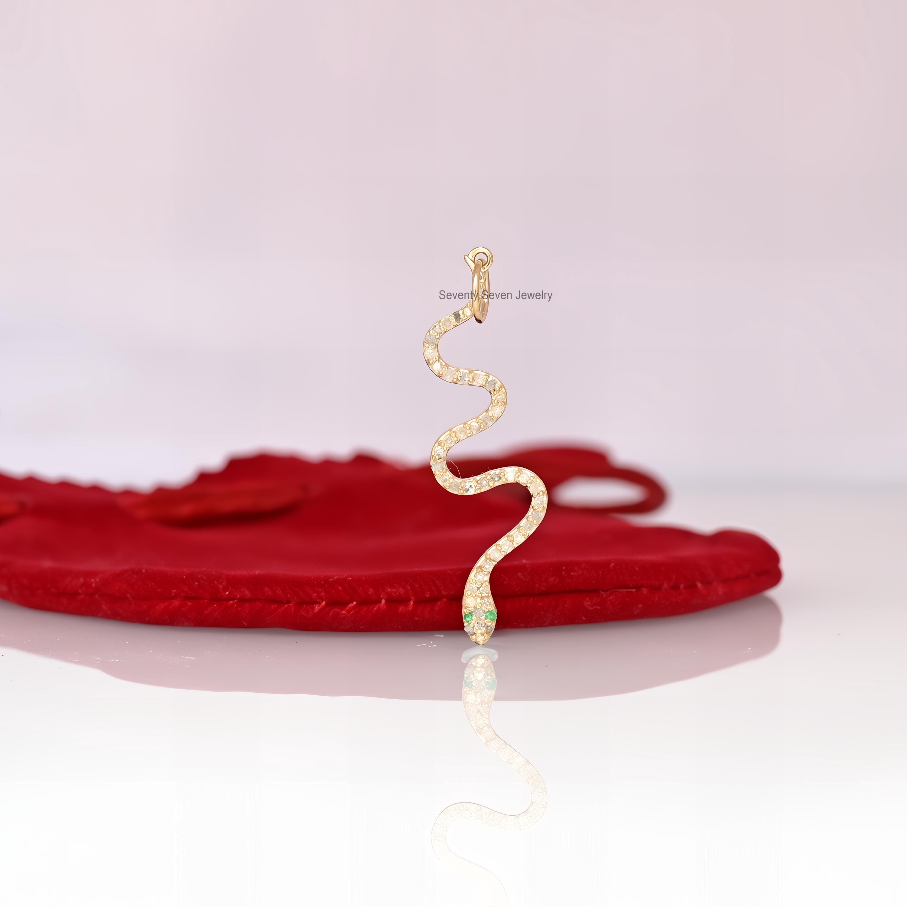 925 Silver Diamond & Ruby Snake Pendant: Rolo Chain Necklace - View 4 - Seventy Seven Jewelry | SKU: SSMJP64-SLYGDIRU-N32-16I 925 Silver Diamond & Ruby Snake Pendant: Rolo Chain Necklace - View 4 - Seventy Seven Jewelry | SKU: SSMJP64-SLYGDIRU-N32-16I