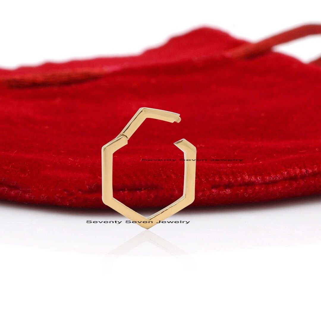 9K Solid Gold Enhancer 9k Gold Charm Holder Lock 9k Gold Etsy