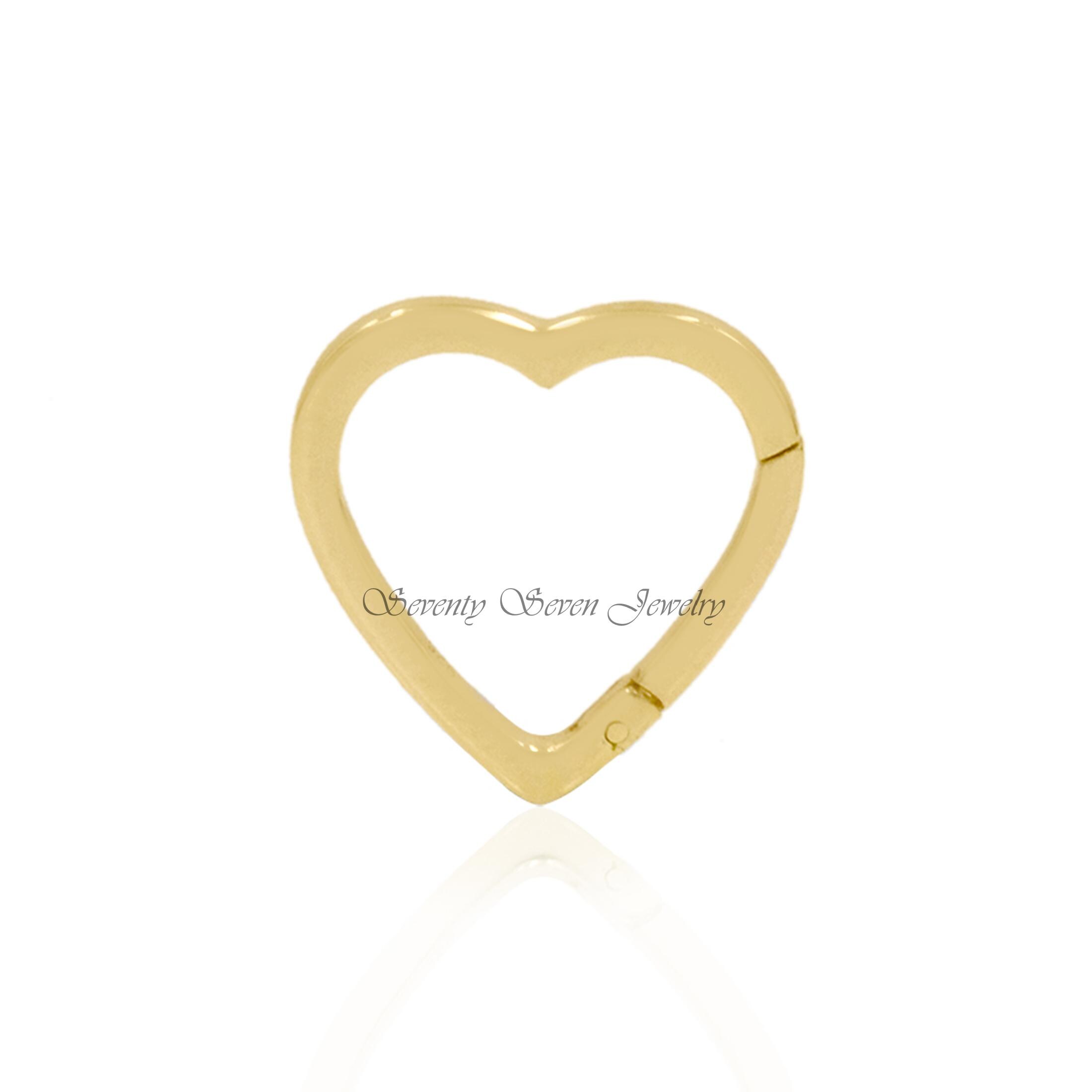 9k Gold Heart Charm Holder Enhancer (15x15 MM) - View 6 - Seventy Seven Jewelry | SKU: SSMJH446-9KYG-2026 9k Gold Heart Charm Holder Enhancer (15x15 MM) - View 6 - Seventy Seven Jewelry | SKU: SSMJH446-9KYG-2026
