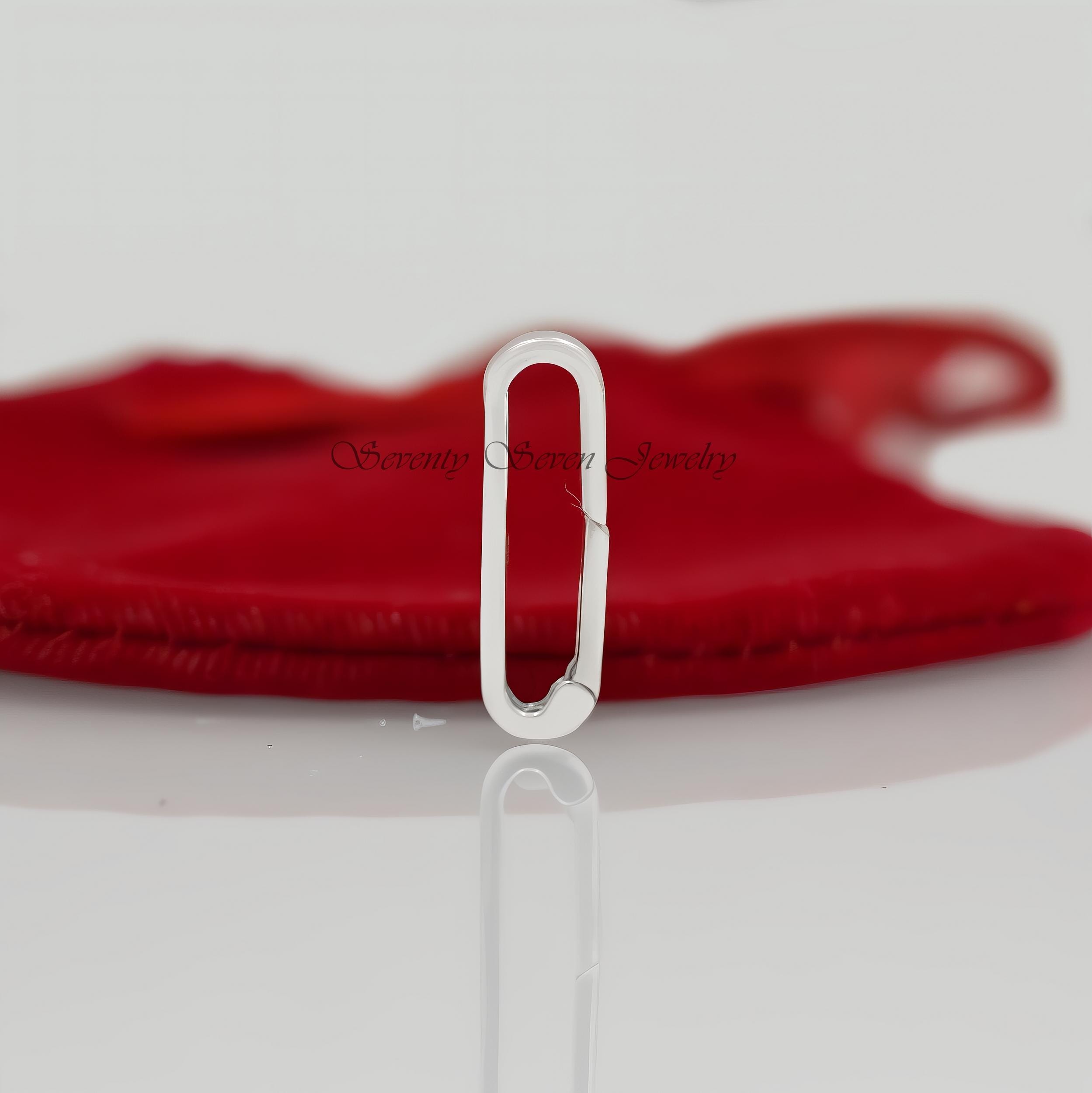 925 Silver Charm Holder: Thick Link Enhancer, 22mm - View 7 - Seventy Seven Jewelry | SKU: SSMJP991A-SLYG-2026 925 Silver Charm Holder: Thick Link Enhancer, 22mm - View 7 - Seventy Seven Jewelry | SKU: SSMJP991A-SLYG-2026