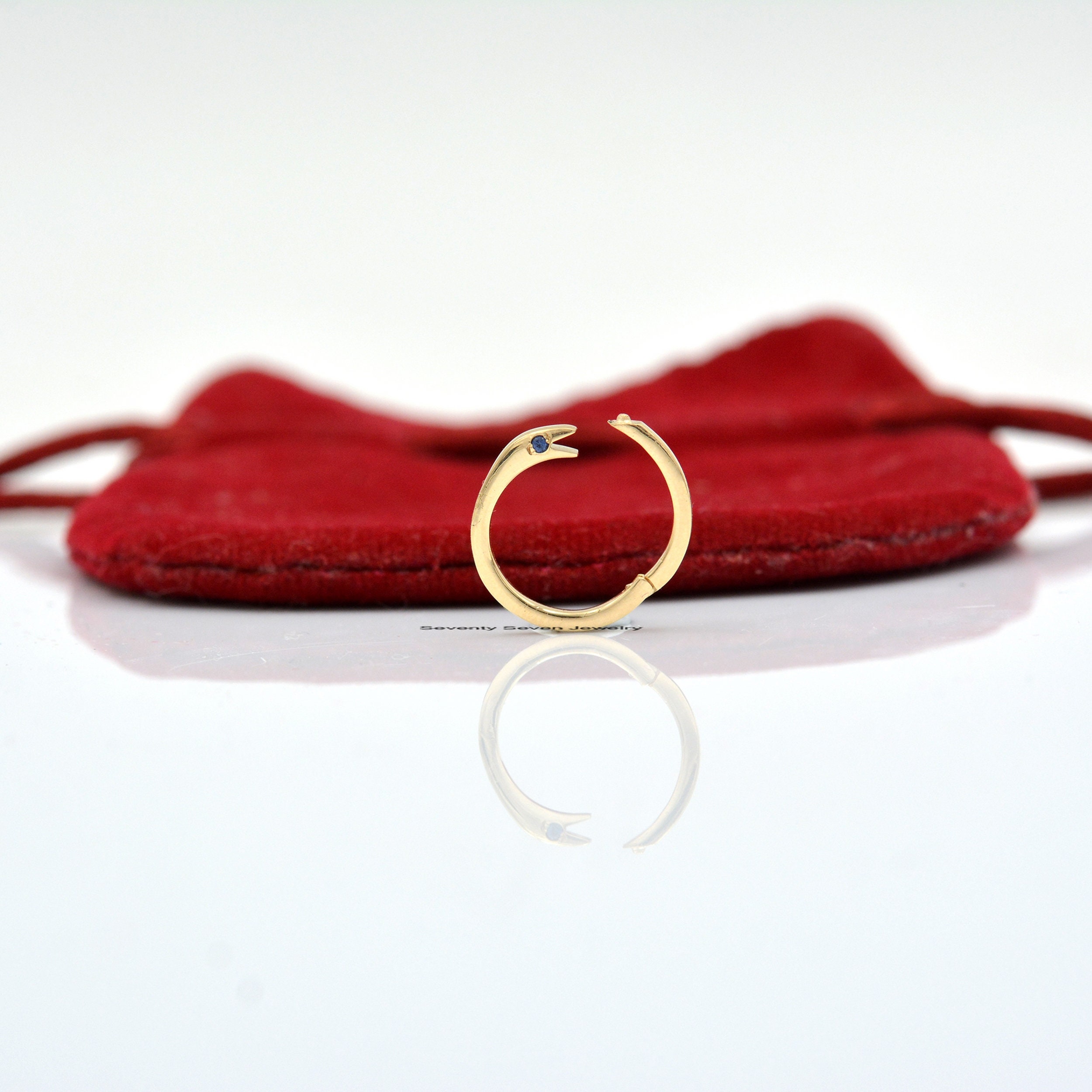 925 Silver Diamond Snake Charm Holder: Enhancer Link Lock - View 3 - Seventy Seven Jewelry | SKU: 77-SSMJP88-SLYGDI-17M,SSMJP 925 Silver Diamond Snake Charm Holder: Enhancer Link Lock - View 3 - Seventy Seven Jewelry | SKU: 77-SSMJP88-SLYGDI-17M,SSMJP