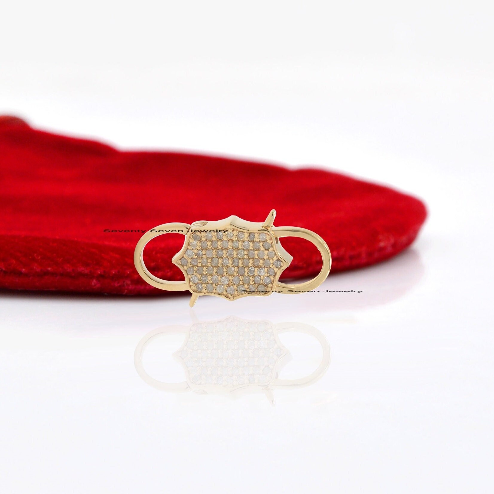 14k Gold Diamond Padlock Pendant: Pave Connector Jewelry - View 2 - Seventy Seven Jewelry | SKU: SSMJP33-SLYGDI-V- 18-7-2023, 14k Gold Diamond Padlock Pendant: Pave Connector Jewelry - View 2 - Seventy Seven Jewelry | SKU: SSMJP33-SLYGDI-V- 18-7-2023,