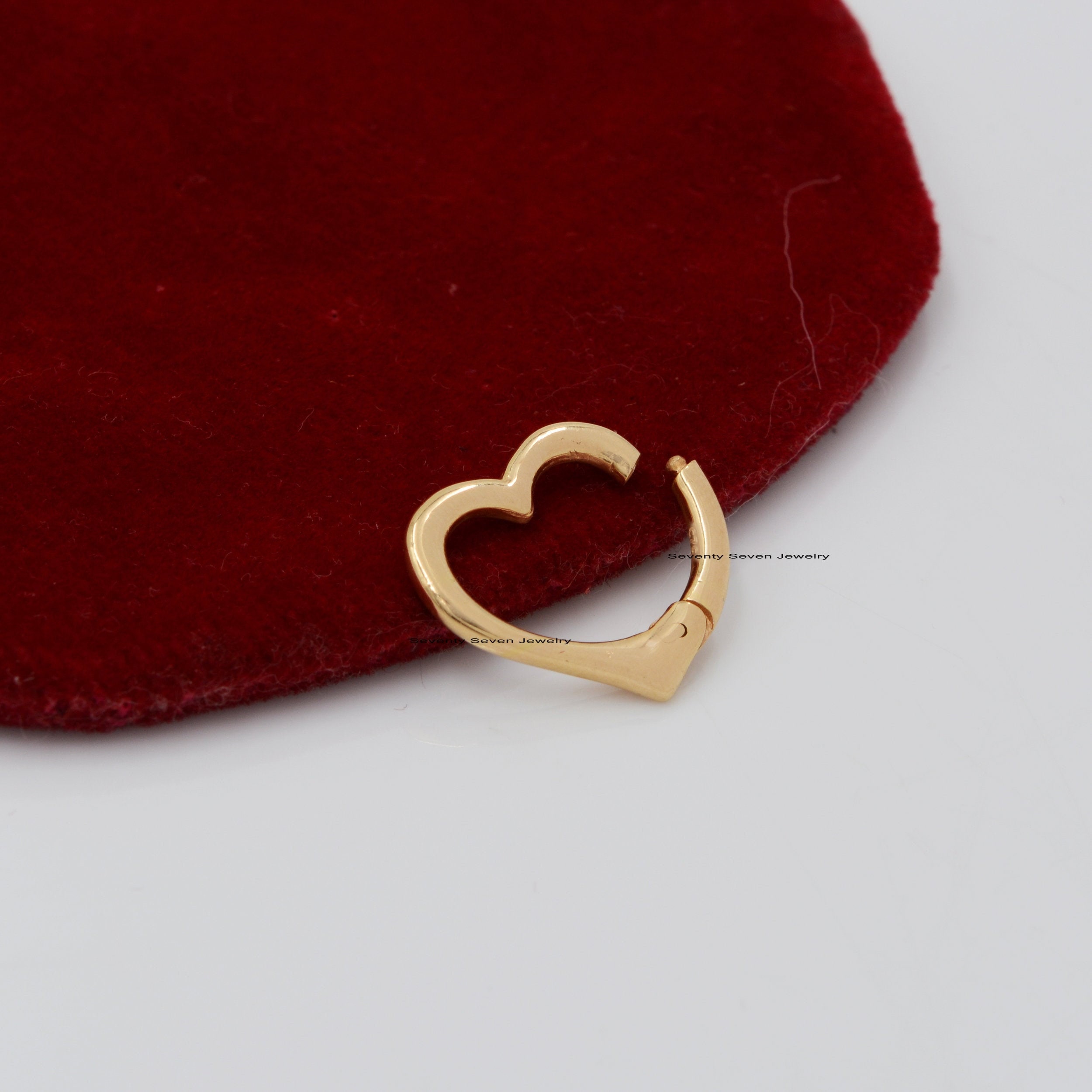 9K Gold Heart Charm Enhancer: Pendant Bail Connector (16mm) - View 3 - Seventy Seven Jewelry | SKU: SSMJH645-9KYG-2026 9K Gold Heart Charm Enhancer: Pendant Bail Connector (16mm) - View 3 - Seventy Seven Jewelry | SKU: SSMJH645-9KYG-2026