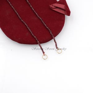 14k Gold Bead Necklace: Enhancer Carabiner Chain image 15