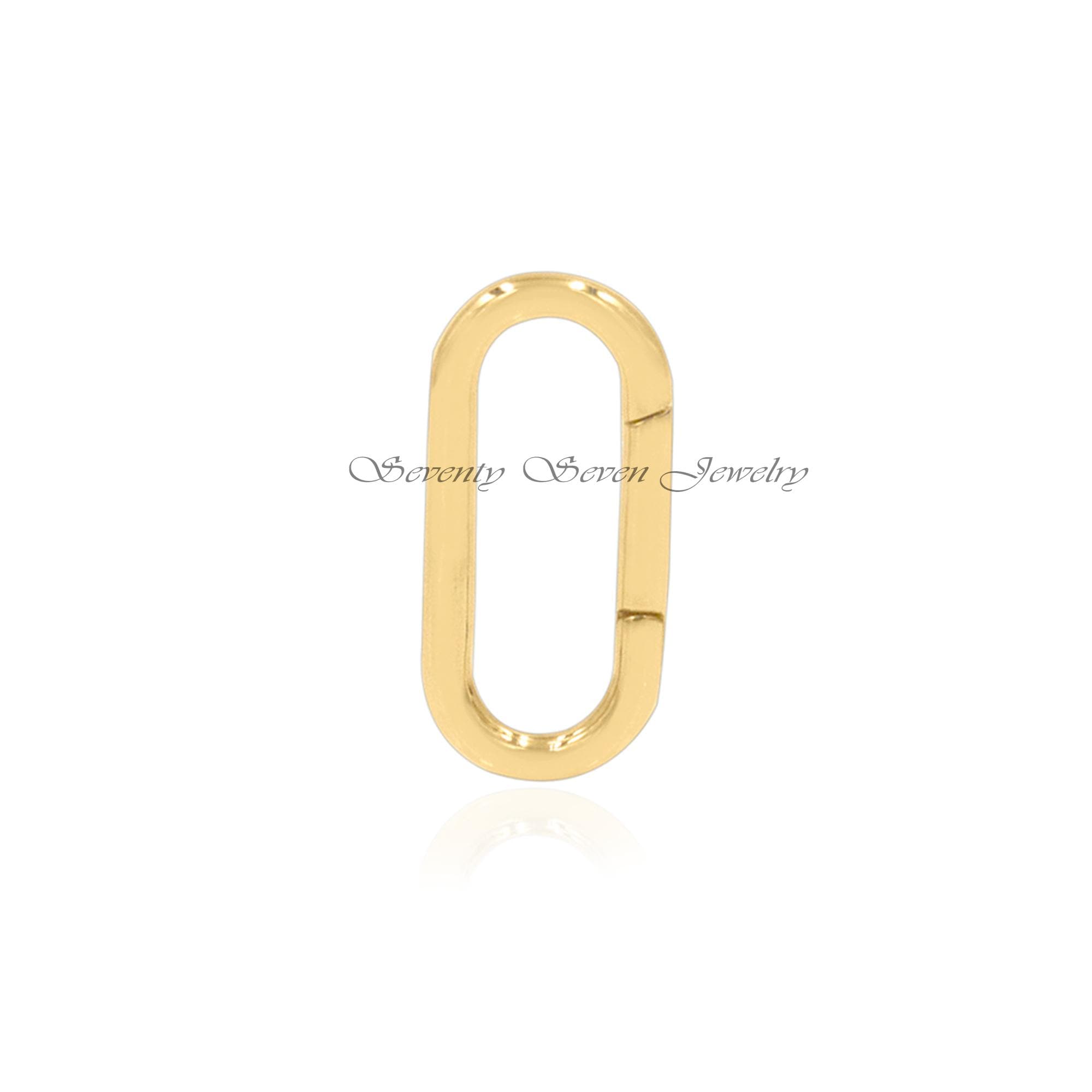 9K Solid Gold Charm Holder: Snap Link Necklace Enhancer - View 5 - Seventy Seven Jewelry | SKU: SSMJH575-9KYG-2026,SSMJH575-9 9K Solid Gold Charm Holder: Snap Link Necklace Enhancer - View 5 - Seventy Seven Jewelry | SKU: SSMJH575-9KYG-2026,SSMJH575-9