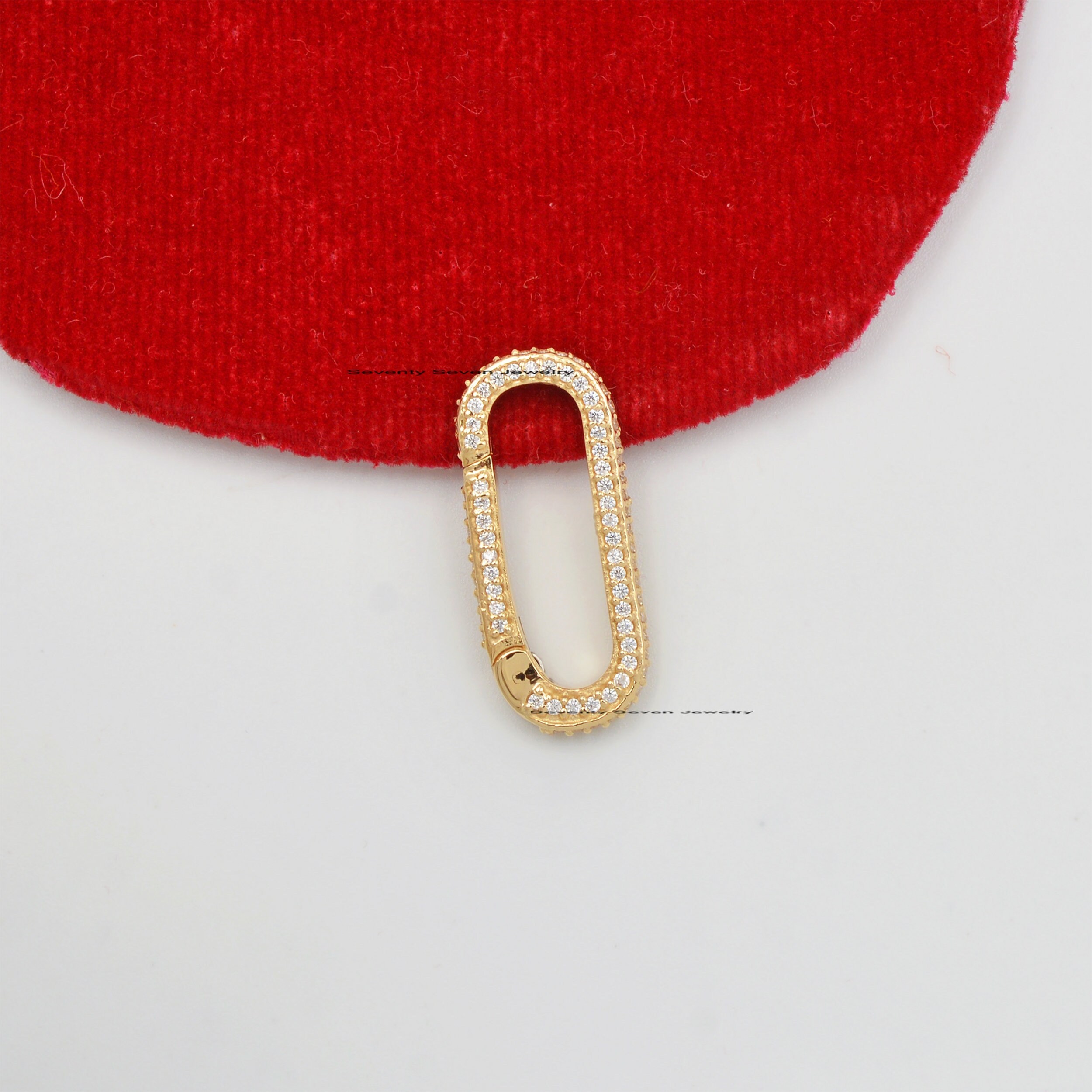 Diamond 925 Silver Enhancer Lock, Multi Gemstone Spring Link - View 3 - Seventy Seven Jewelry | SKU: SSMJP443-SLYGTQ,SSMJP443 Diamond 925 Silver Enhancer Lock, Multi Gemstone Spring Link - View 3 - Seventy Seven Jewelry | SKU: SSMJP443-SLYGTQ,SSMJP443