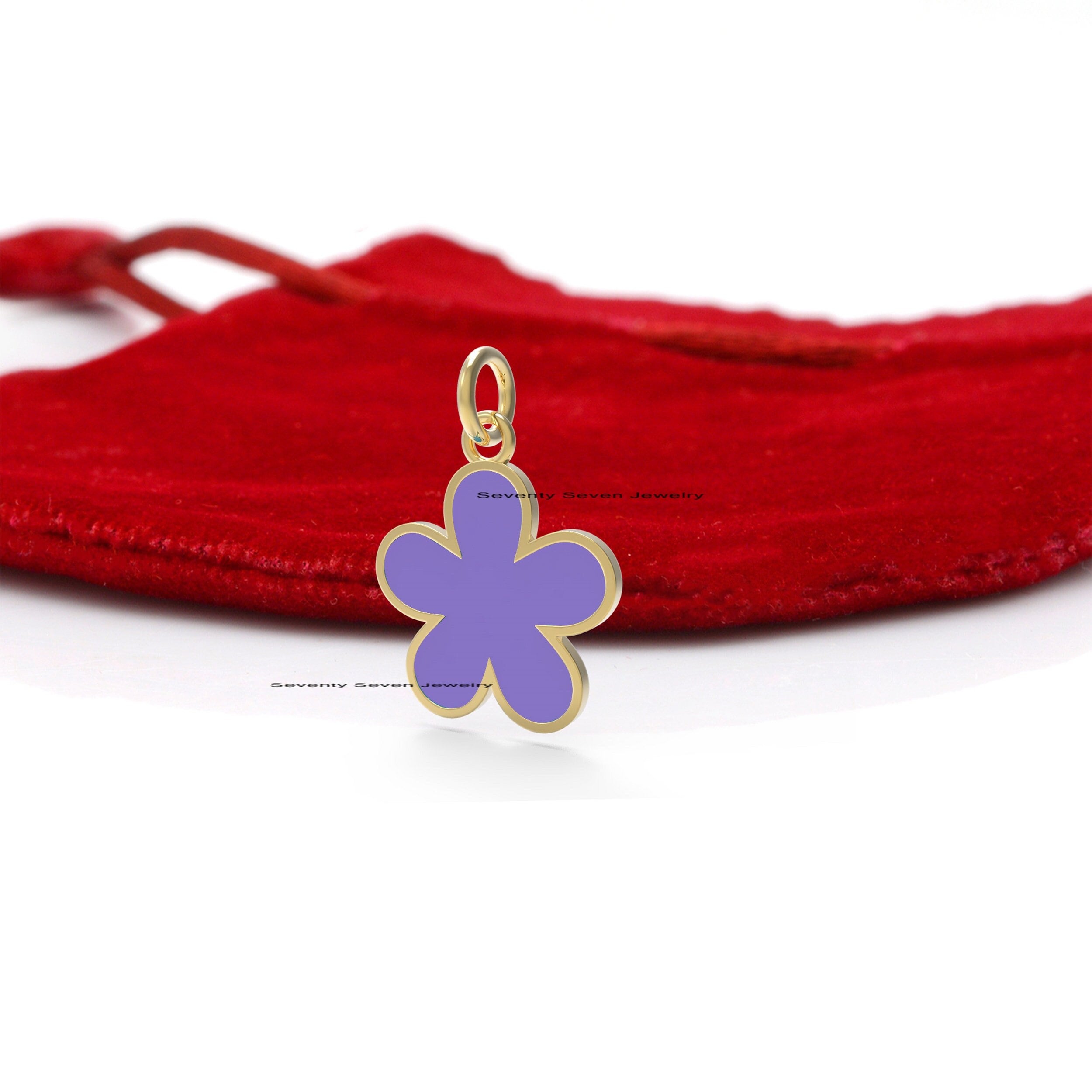 925 Silver Enamel Flower Pendant Charm (28x20 MM) - View 7 - Seventy Seven Jewelry | SKU: SSMJP607-SLYGELTQ-2026 925 Silver Enamel Flower Pendant Charm (28x20 MM) - View 7 - Seventy Seven Jewelry | SKU: SSMJP607-SLYGELTQ-2026