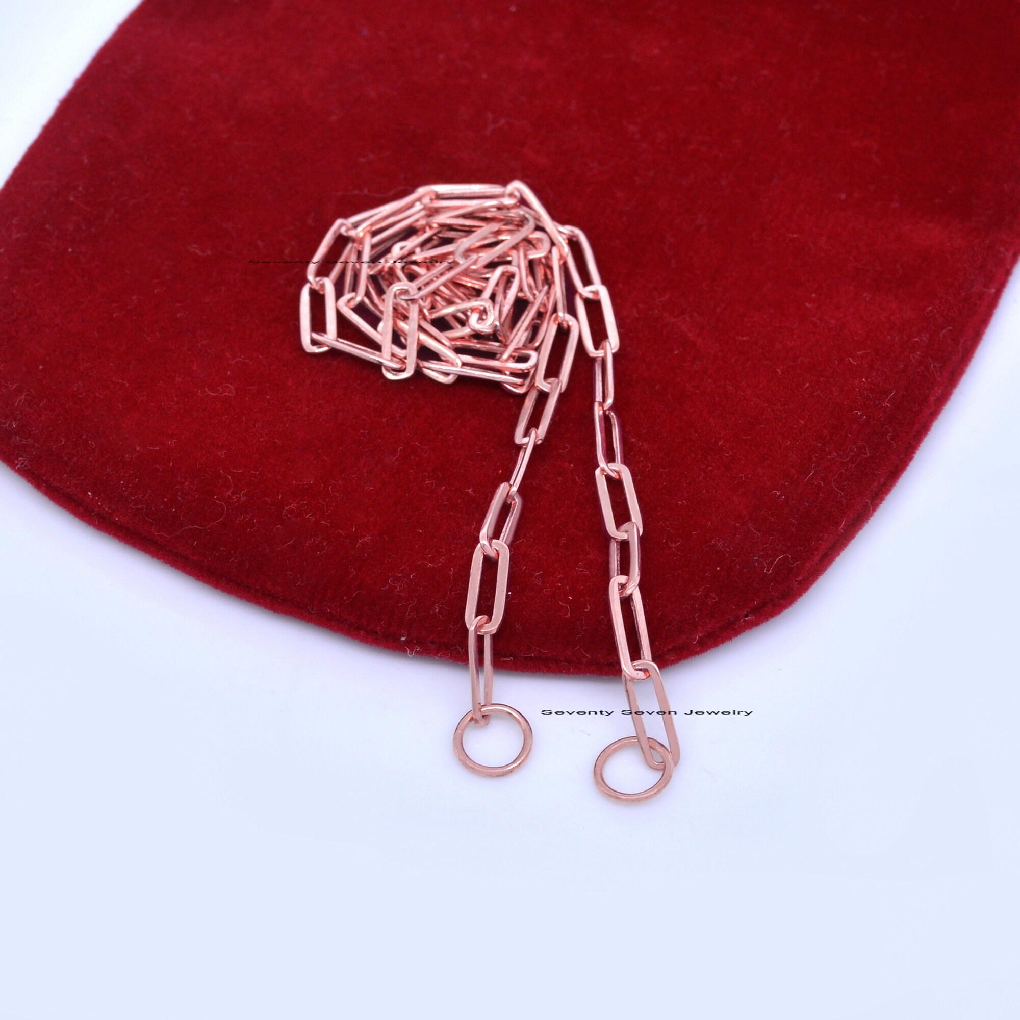 14K Gold Paperclip Link Chain Necklace - View 5 - Seventy Seven Jewelry | SKU: SSG1-14KYG-10M-22I,SSG1-14KYG-10M-24I,SSG1-14K 14K Gold Paperclip Link Chain Necklace - View 5 - Seventy Seven Jewelry | SKU: SSG1-14KYG-10M-22I,SSG1-14KYG-10M-24I,SSG1-14K