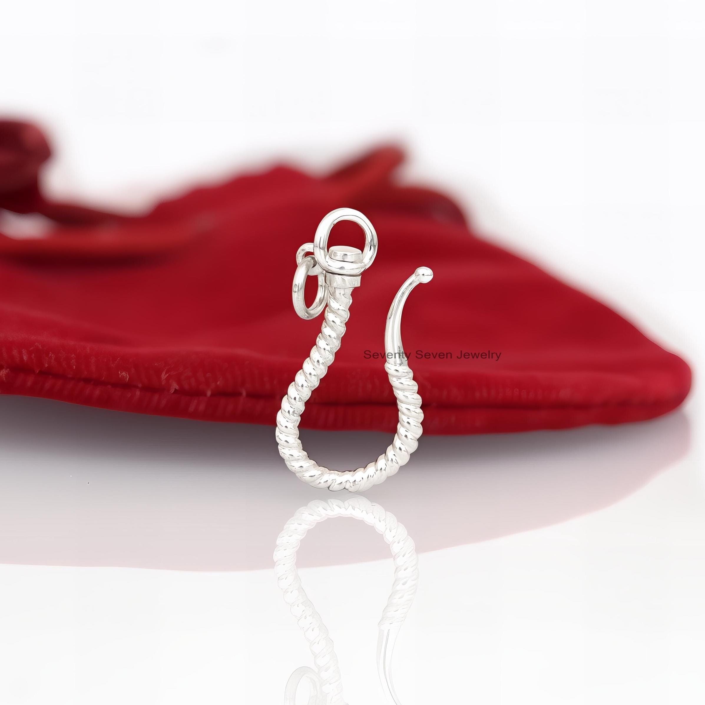 925 Silver Anchor Hook Pendant: Charm Enhancer Jewelry (37 MM) - View 3 - Seventy Seven Jewelry | SKU: SSMJP1220-SLYG-37M-202 925 Silver Anchor Hook Pendant: Charm Enhancer Jewelry (37 MM) - View 3 - Seventy Seven Jewelry | SKU: SSMJP1220-SLYG-37M-202