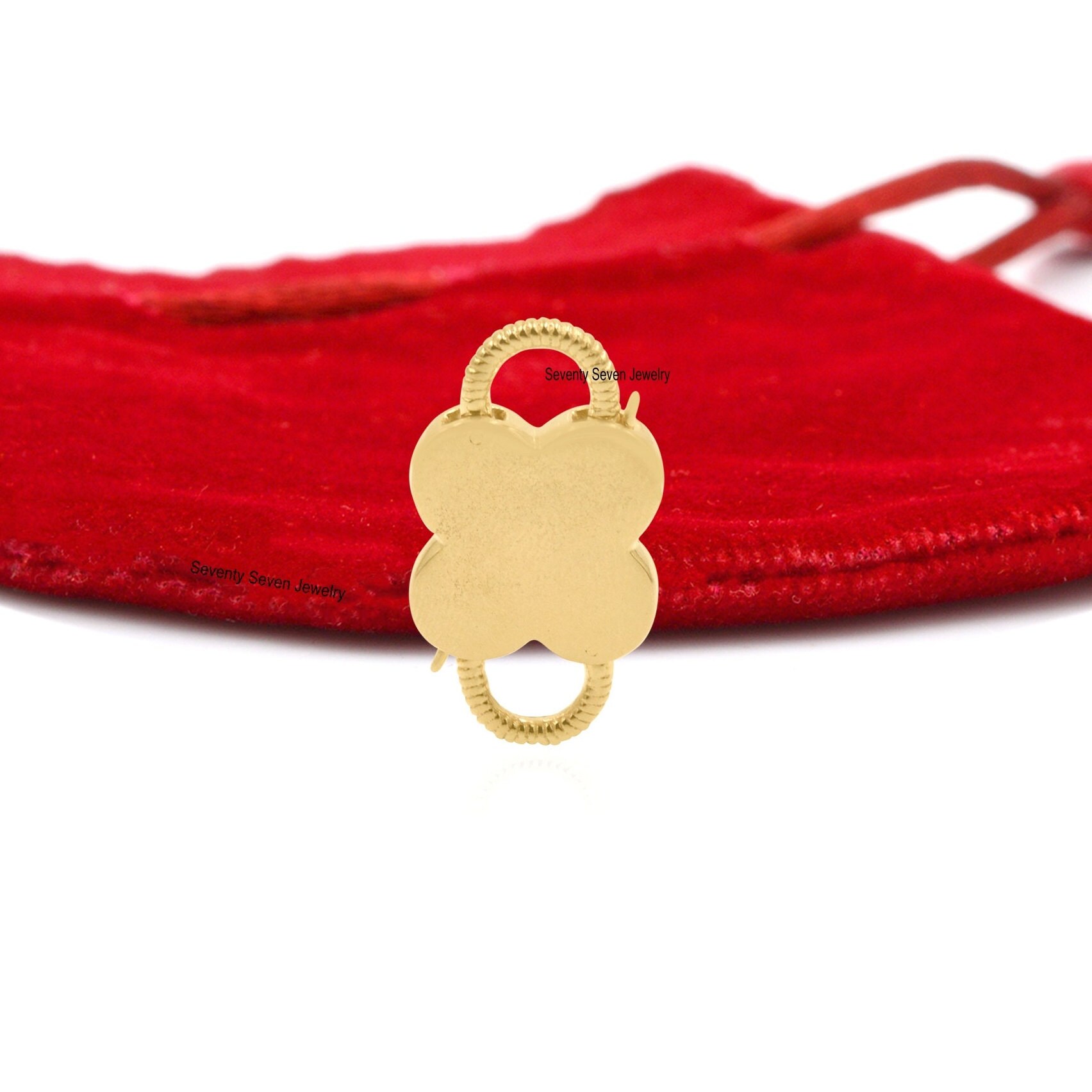 Handmade Gold Gemstone Floral Padlock: 9k Solid, Double Side Openable - View 3 - Seventy Seven Jewelry | SKU: SSMJP65-9KYGBTA Handmade Gold Gemstone Floral Padlock: 9k Solid, Double Side Openable - View 3 - Seventy Seven Jewelry | SKU: SSMJP65-9KYGBTA