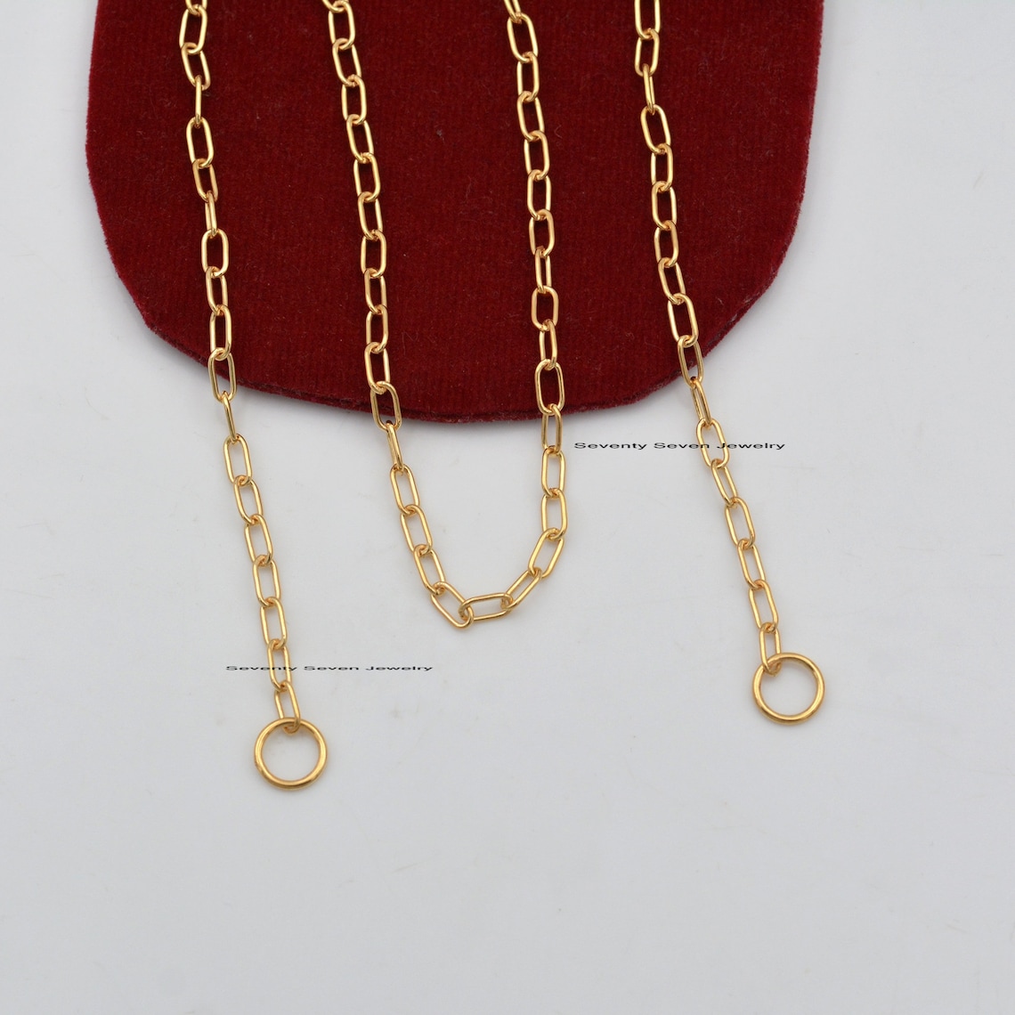 14K Solid Gold Link Chain Gold Padlock Chain Gold Chain Etsy