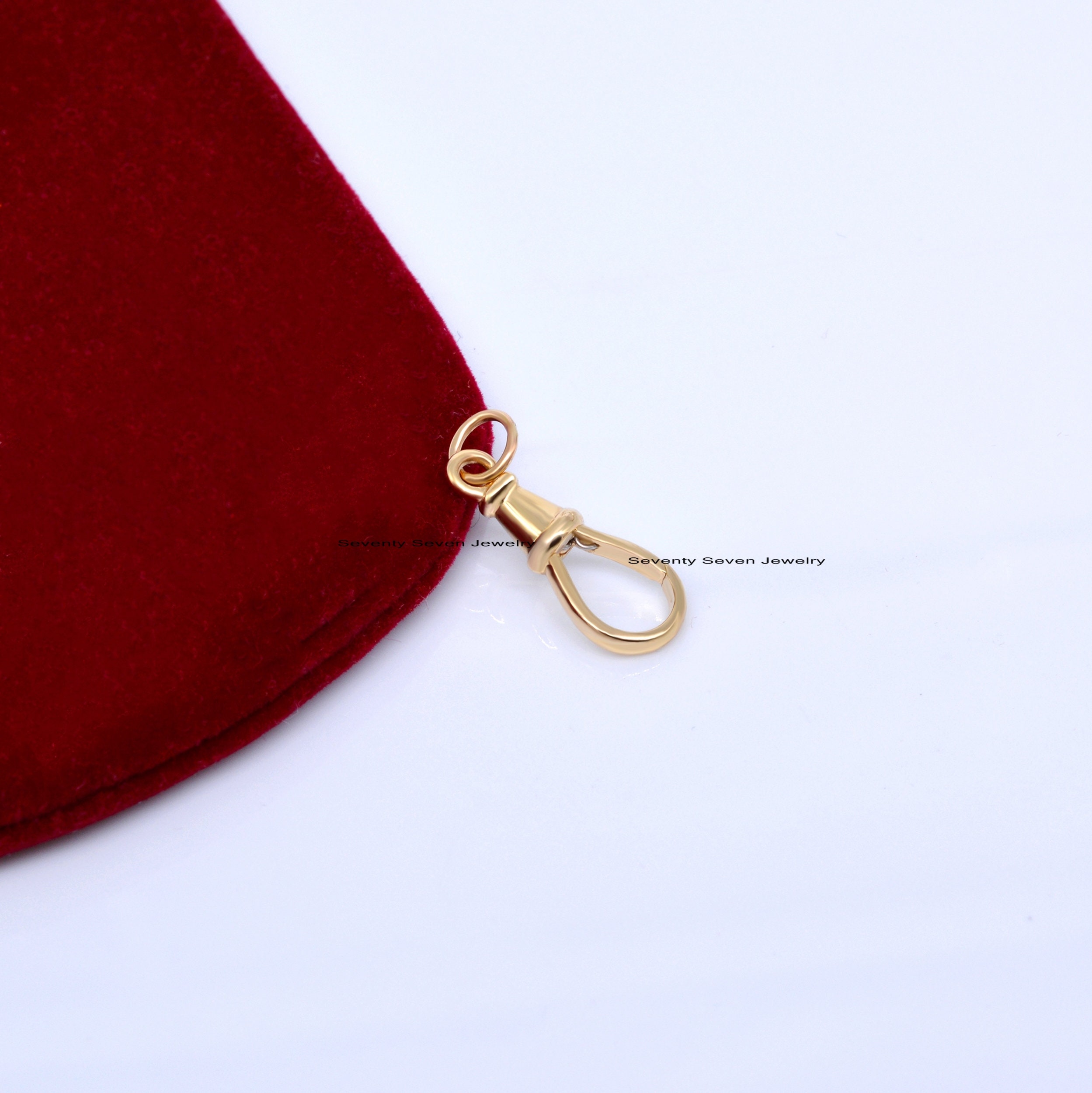Sterling Silver Swivel Lock Pendant: Triggerless Clasp (25*8 MM) - View 5 - Seventy Seven Jewelry | SKU: SSMJF09-SLYG-V2026 Sterling Silver Swivel Lock Pendant: Triggerless Clasp (25*8 MM) - View 5 - Seventy Seven Jewelry | SKU: SSMJF09-SLYG-V2026