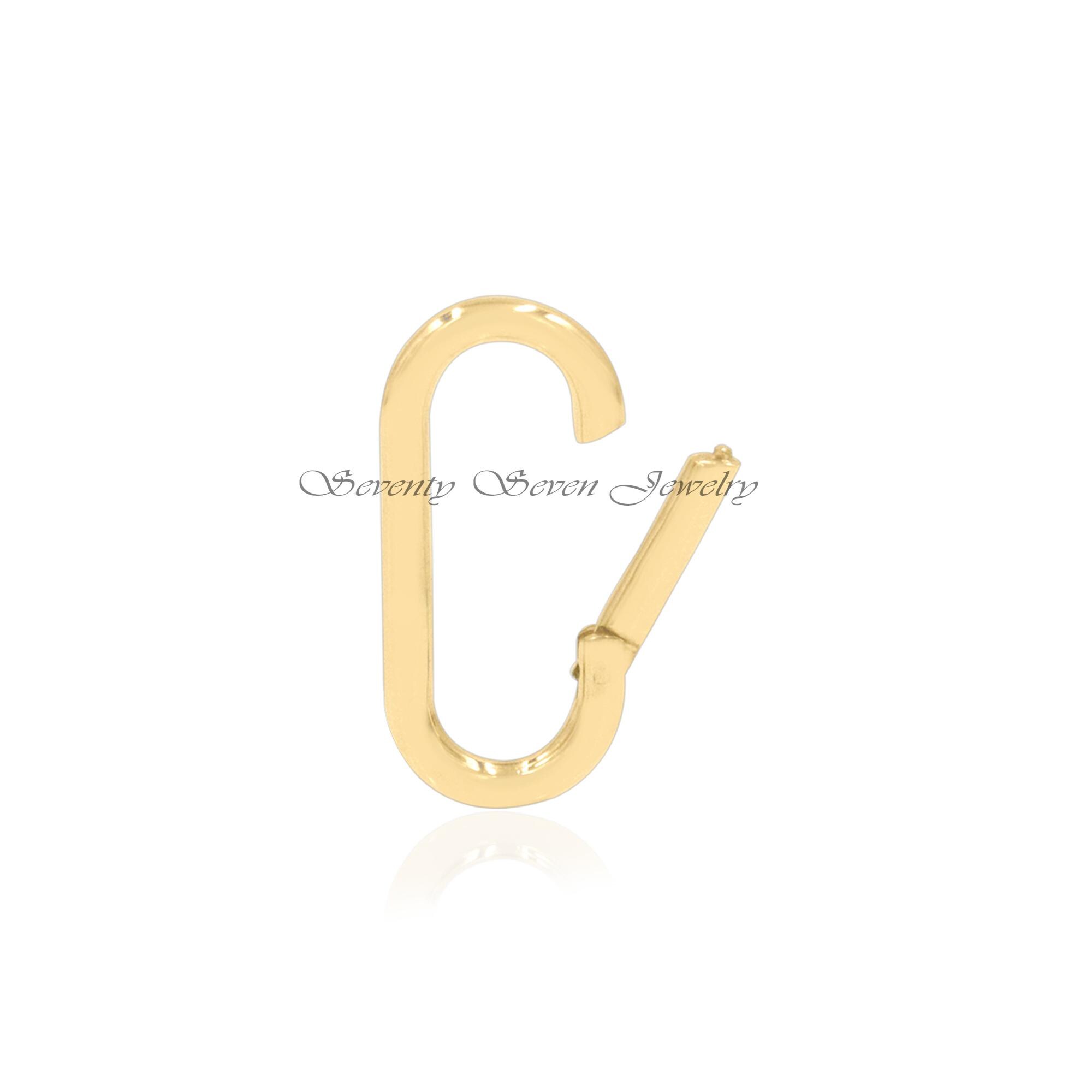9K Solid Gold Charm Holder: Snap Link Necklace Enhancer - View 4 - Seventy Seven Jewelry | SKU: SSMJH575-9KYG-2026,SSMJH575-9 9K Solid Gold Charm Holder: Snap Link Necklace Enhancer - View 4 - Seventy Seven Jewelry | SKU: SSMJH575-9KYG-2026,SSMJH575-9