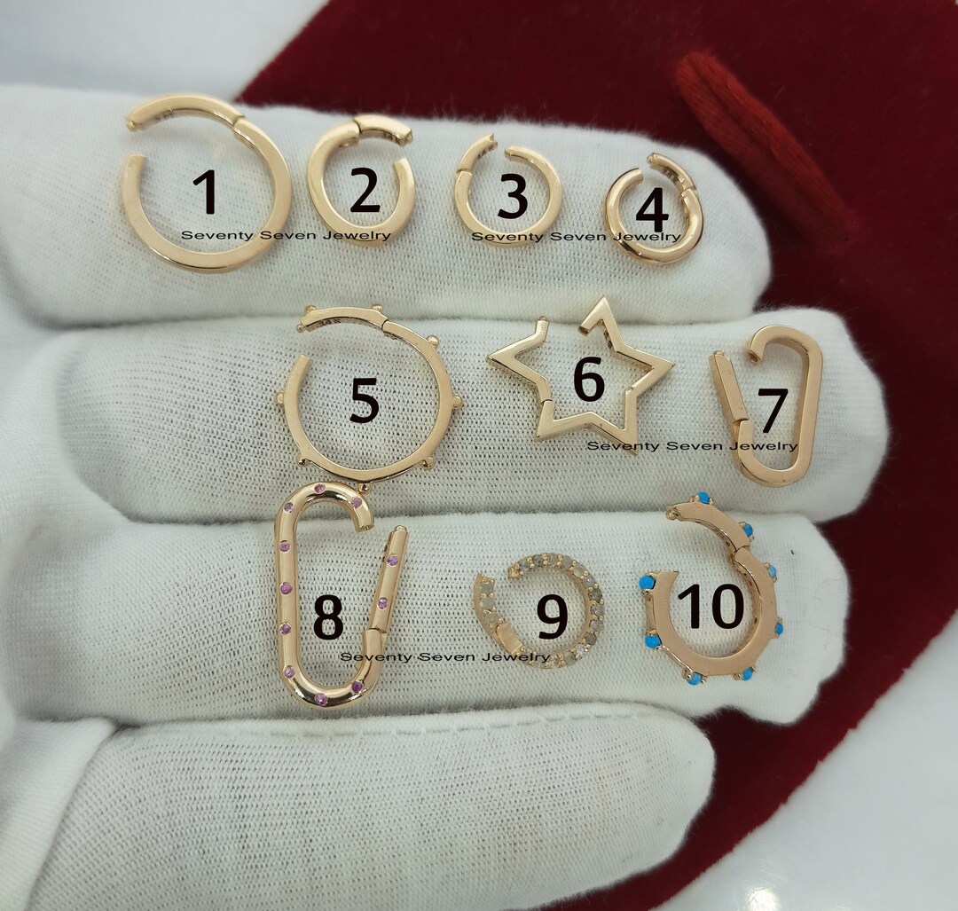 14K Gold Wholesale Enhancer Charm Holder, Enhancer, Charm Holder, Gold