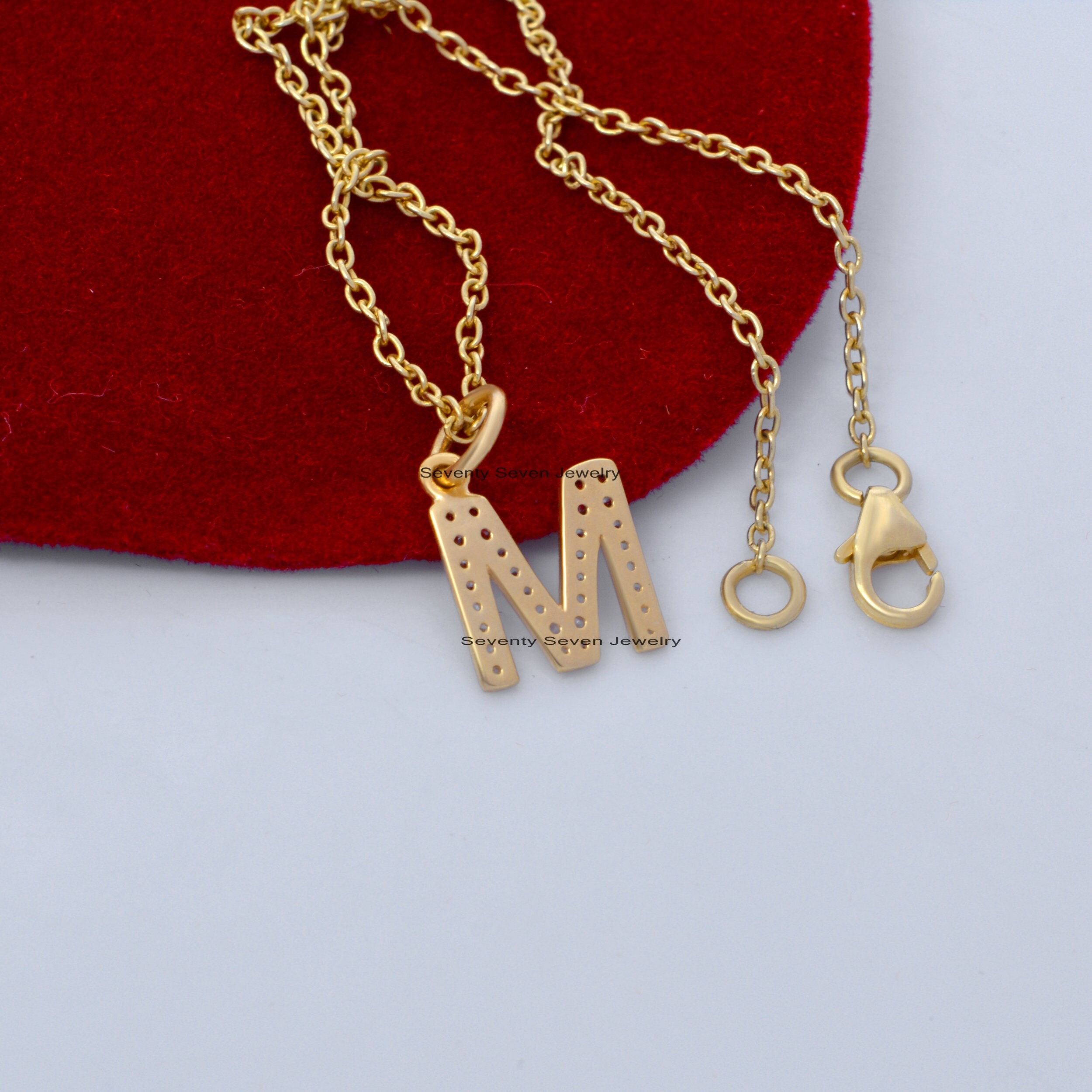 925 Silver Diamond Initial Letter Pendant - Personalized Charm - View 7 - Seventy Seven Jewelry | SKU: SSMJP665-SLYGDI-2026 925 Silver Diamond Initial Letter Pendant - Personalized Charm - View 7 - Seventy Seven Jewelry | SKU: SSMJP665-SLYGDI-2026