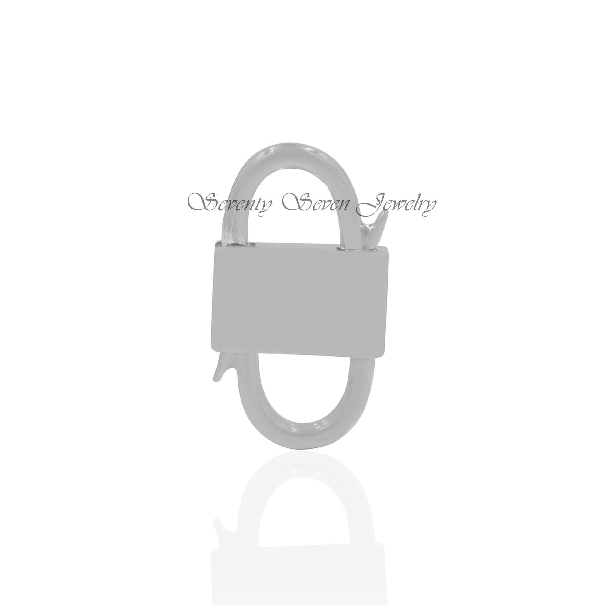Handmade 14k Gold Plated Padlock Pendant: Openable 925 Silver Jewelry - View 6 - Seventy Seven Jewelry | SKU: SSMJP31-SLRG-20 Handmade 14k Gold Plated Padlock Pendant: Openable 925 Silver Jewelry - View 6 - Seventy Seven Jewelry | SKU: SSMJP31-SLRG-20