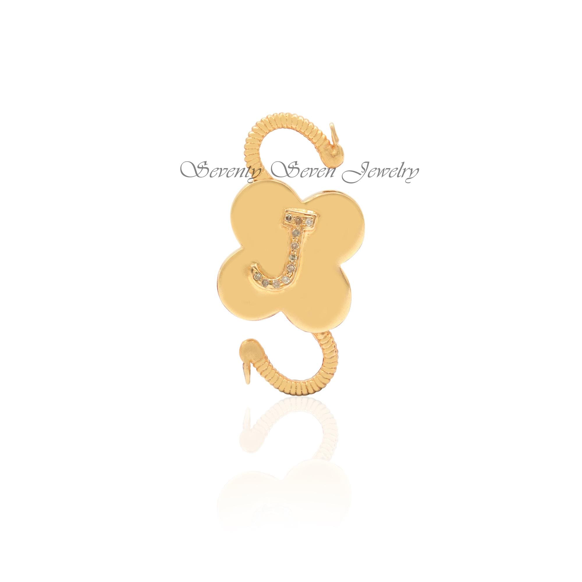 925 Silver Diamond Initial Padlock Necklace: Personalized Letter Gemstone Pendant - View 4 - Seventy Seven Jewelry | SKU: SSM 925 Silver Diamond Initial Padlock Necklace: Personalized Letter Gemstone Pendant - View 4 - Seventy Seven Jewelry | SKU: SSM
