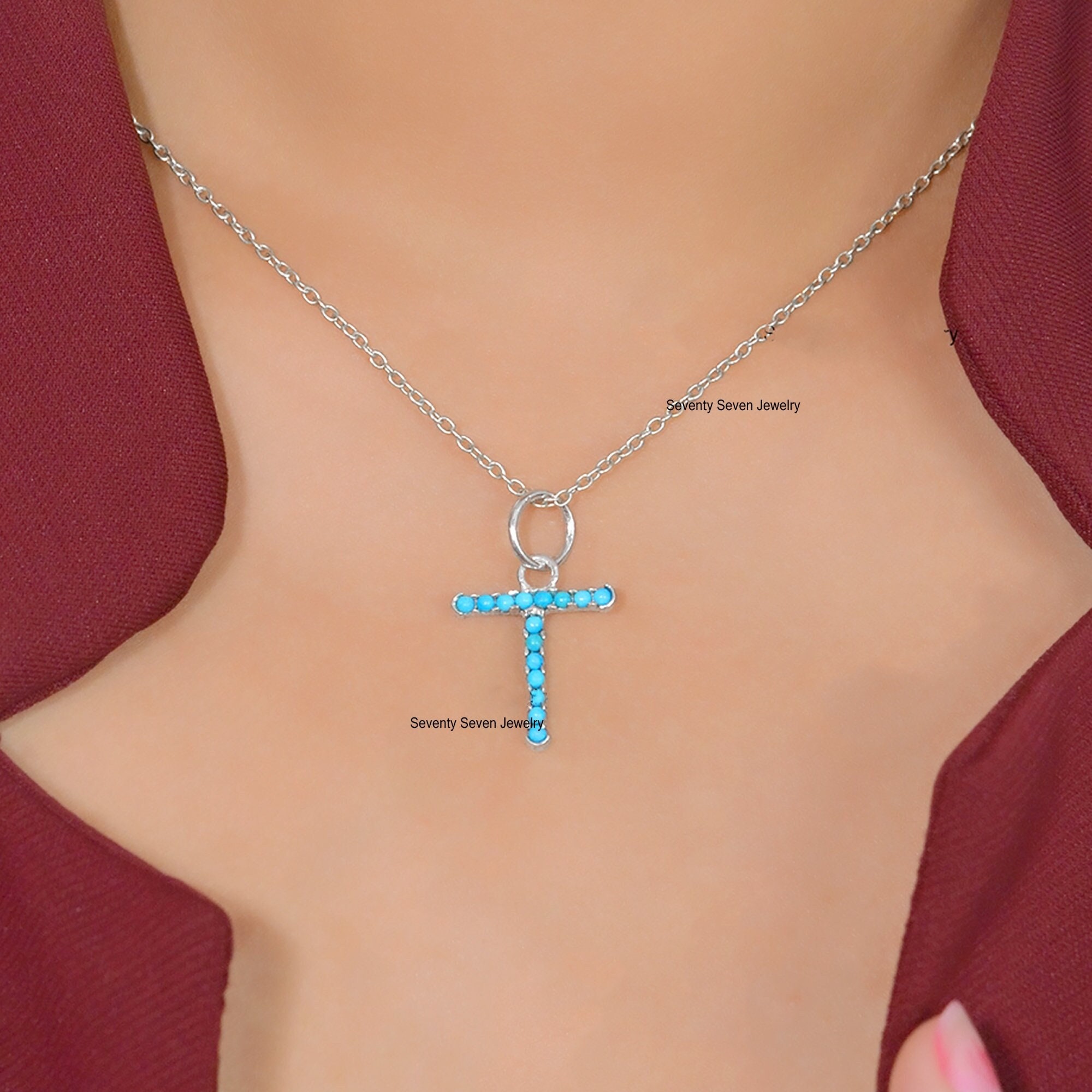 Monogram necklace Louis Vuitton Turquoise in Metal - 37366248