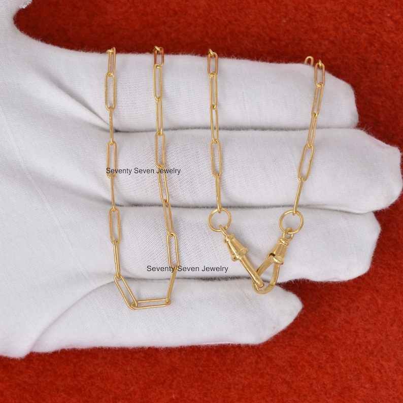 925 Silver Paperclip Chain Oval Link Chain Jump Ring Chain Etsy