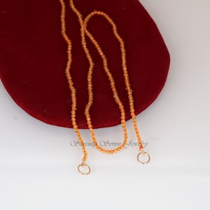 14k Gold Bead Necklace: Enhancer Carabiner Chain image 12