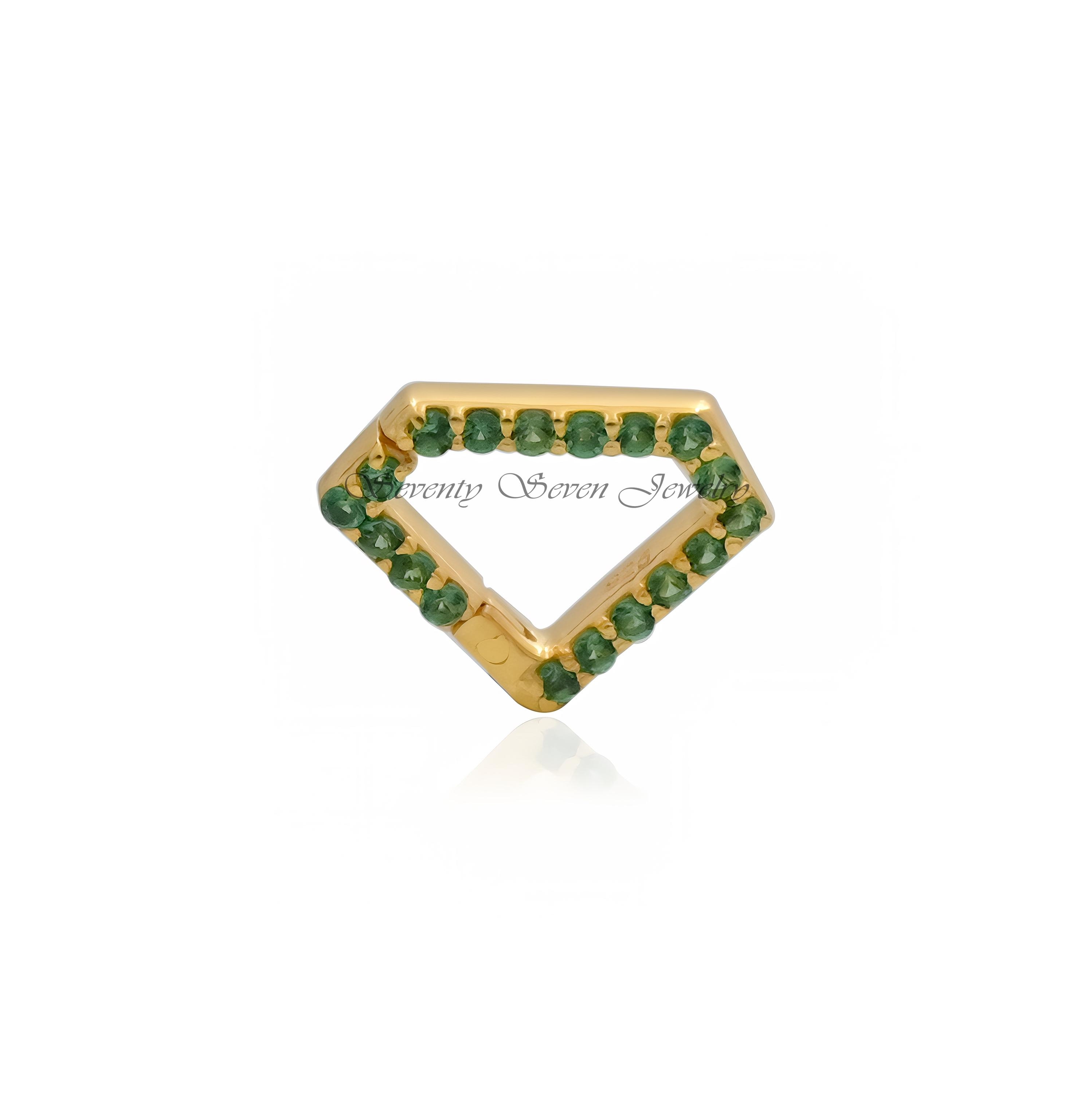 925 Silver Diamond Enhancer Lock: Pave Charms Holder - View 2 - Seventy Seven Jewelry | SKU: SSMJP690-SLYGDI-2026,SSMJP690-SL 925 Silver Diamond Enhancer Lock: Pave Charms Holder - View 2 - Seventy Seven Jewelry | SKU: SSMJP690-SLYGDI-2026,SSMJP690-SL