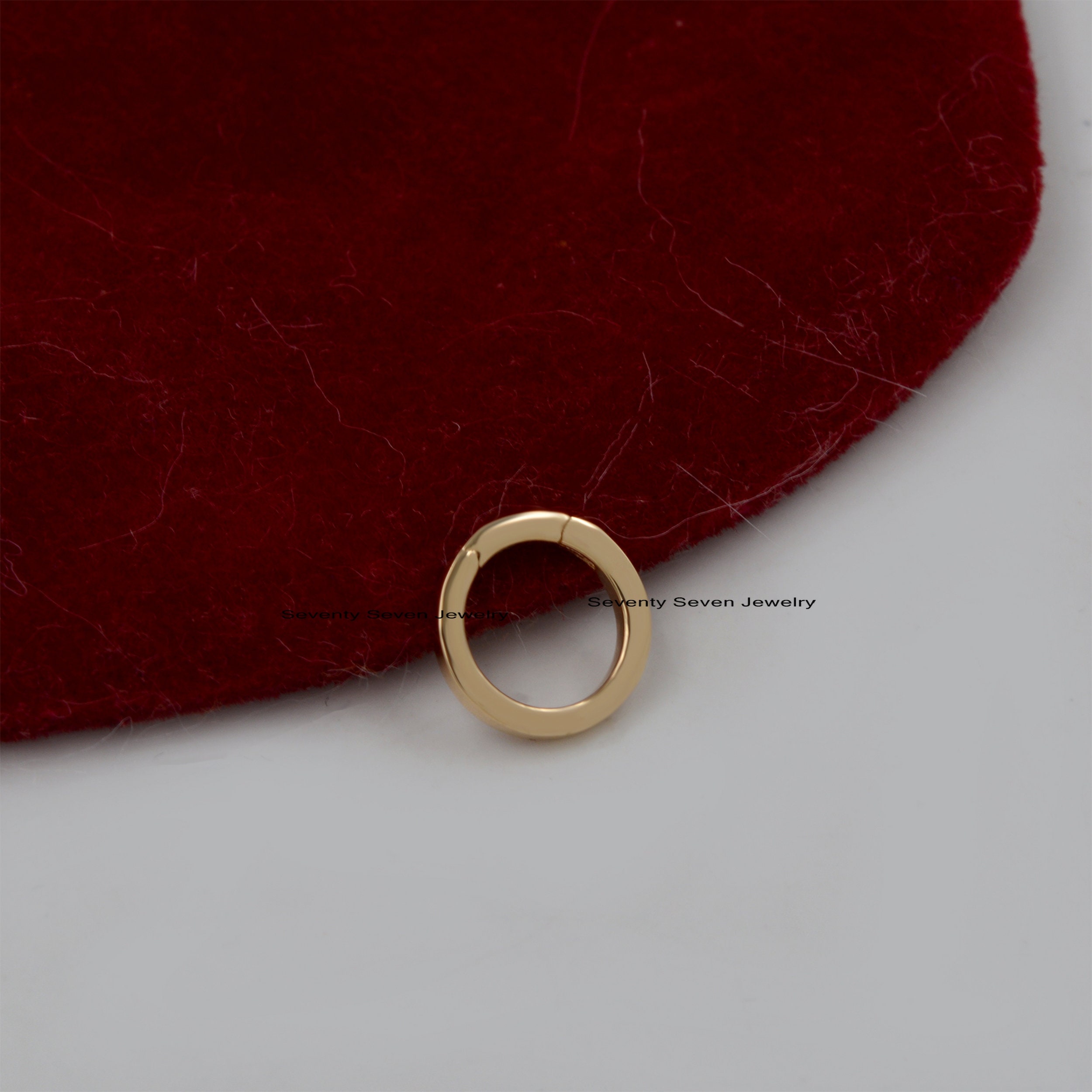 18K Gold Charm Holder Enhancer: Pendant Lock (10x10 MM) - View 2 - Seventy Seven Jewelry | SKU: SSMJH119-18KYG-2026 18K Gold Charm Holder Enhancer: Pendant Lock (10x10 MM) - View 2 - Seventy Seven Jewelry | SKU: SSMJH119-18KYG-2026