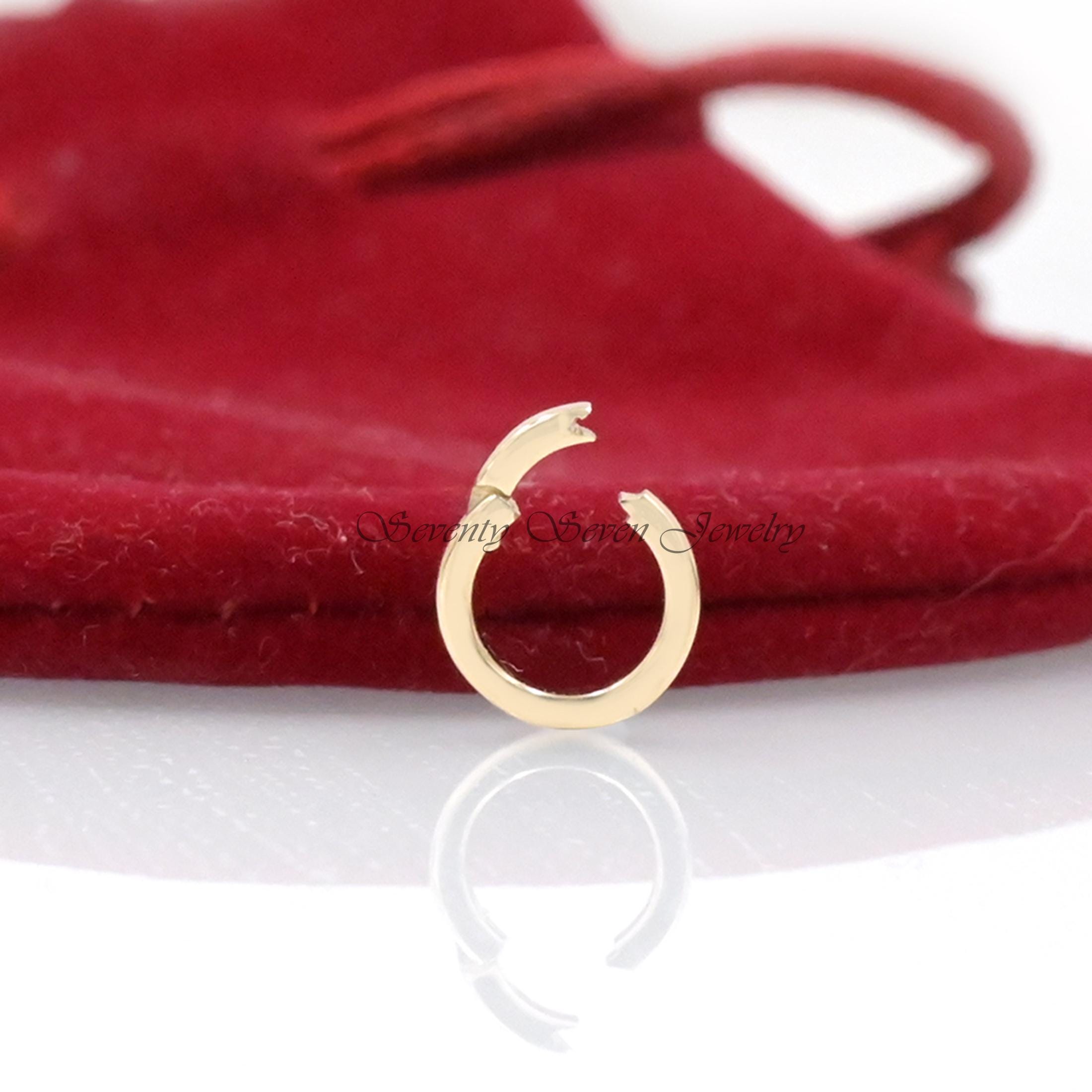 18K Gold Charm Holder Enhancer: Pendant Lock (10x10 MM) - View 6 - Seventy Seven Jewelry | SKU: SSMJH119-18KYG-2026 18K Gold Charm Holder Enhancer: Pendant Lock (10x10 MM) - View 6 - Seventy Seven Jewelry | SKU: SSMJH119-18KYG-2026