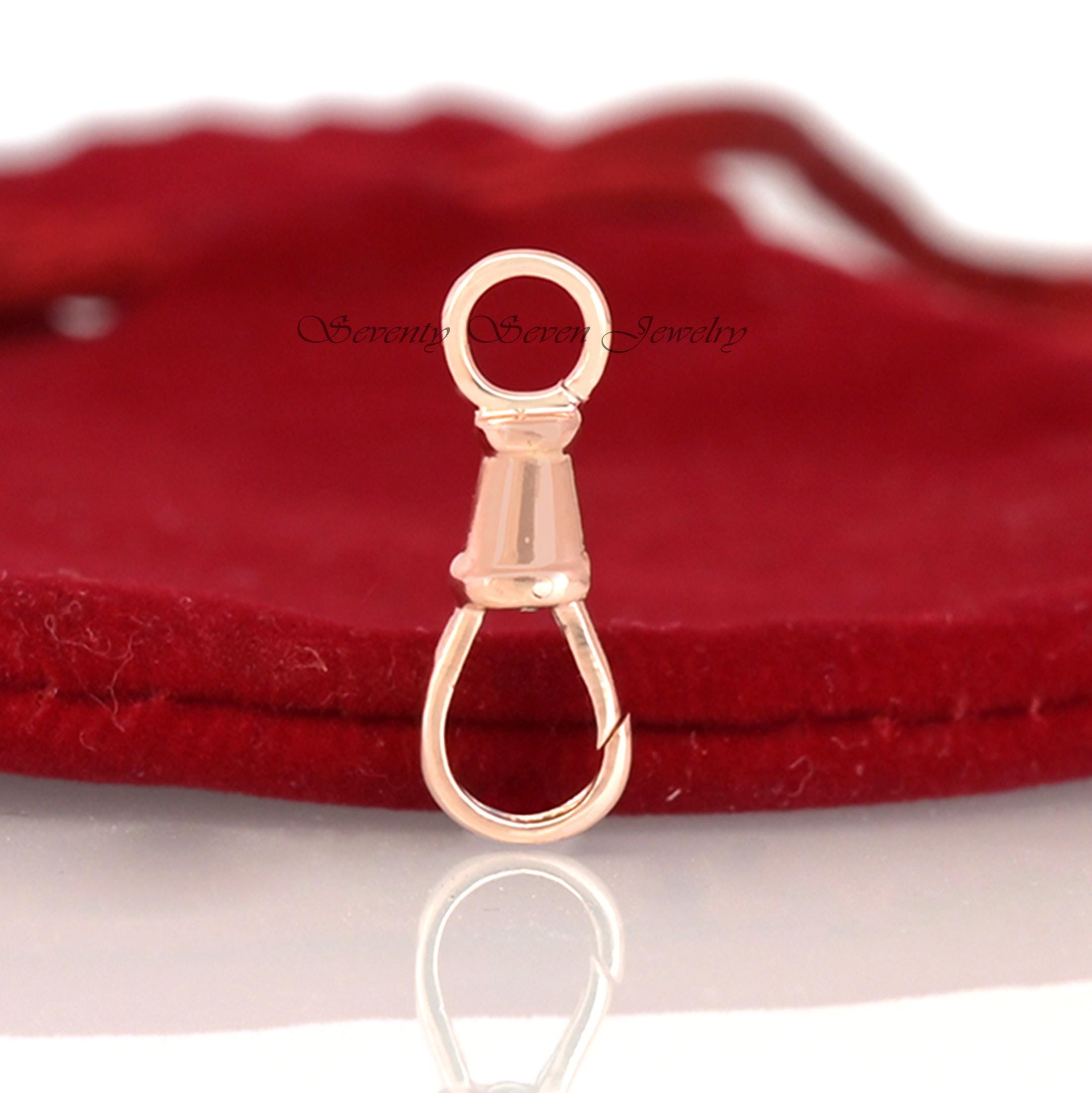 Sterling Silver Swivel Push Lock: Triggerless Pendant Clasp (18x7 MM) - View 4 - Seventy Seven Jewelry | SKU: SSMJL212-SLYG-2 Sterling Silver Swivel Push Lock: Triggerless Pendant Clasp (18x7 MM) - View 4 - Seventy Seven Jewelry | SKU: SSMJL212-SLYG-2