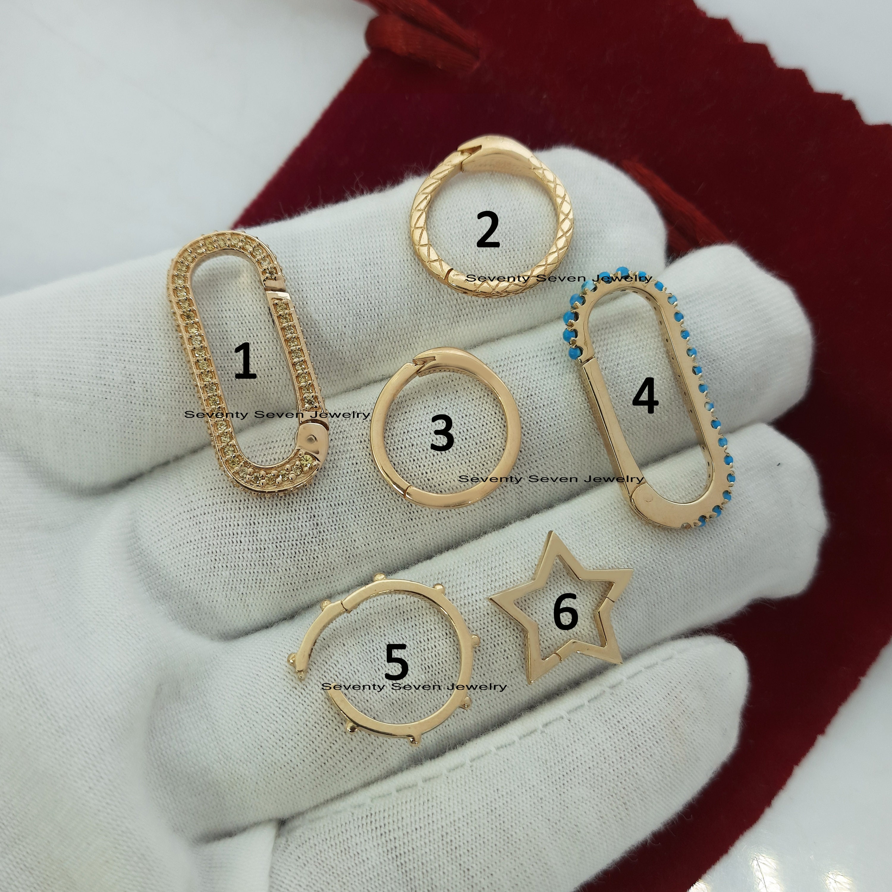 14K Wholesale Gold Charm Holder 14K Multi Charms Holder 14k Etsy