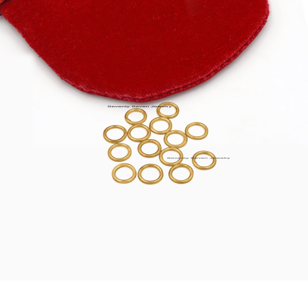 Bulk 14K Solid Gold Jumprings, Solid Gold Open Connector Rings, 14K