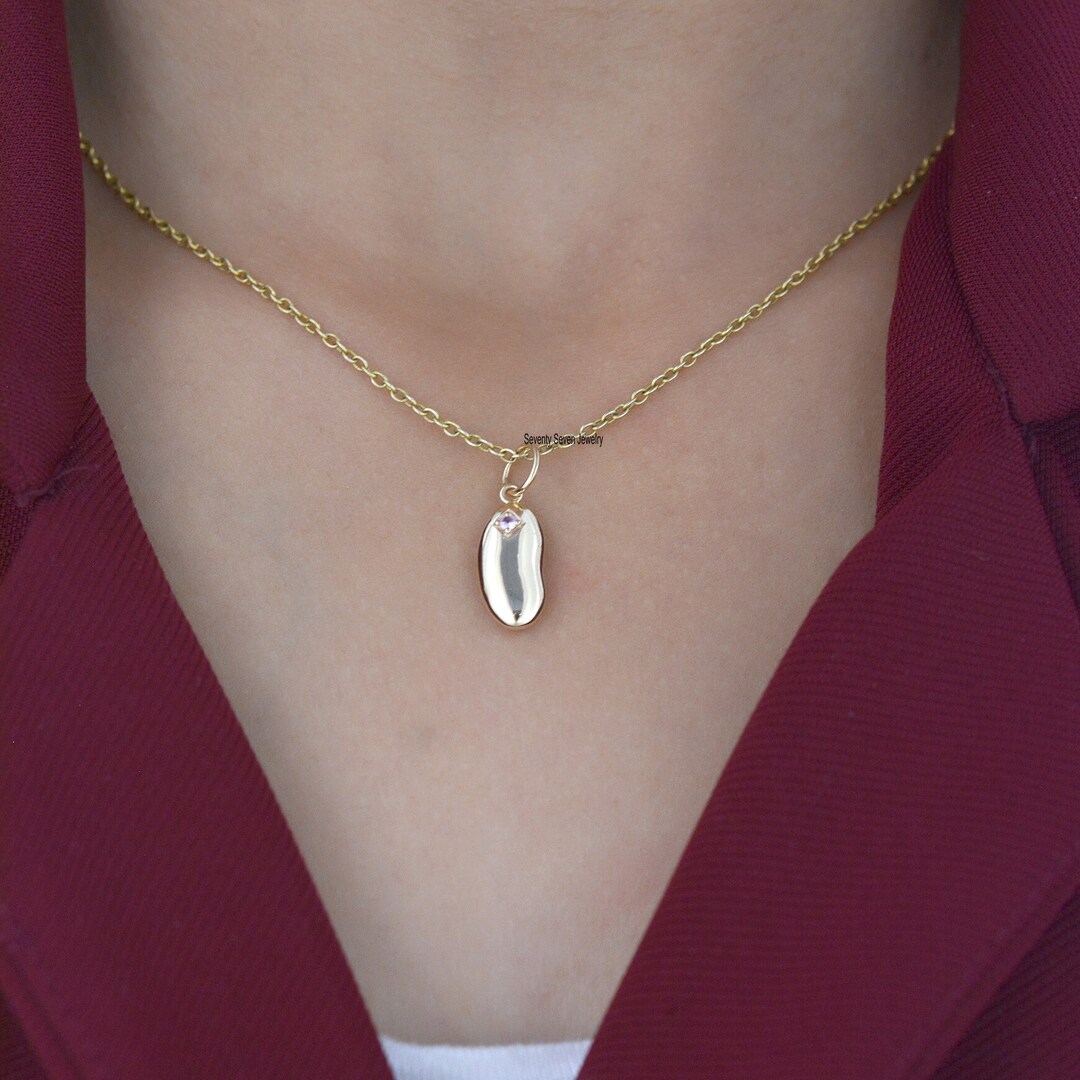 Kidney Beans Pendant 9k Solid Gold Pendant Pendant for Etsy New Zealand