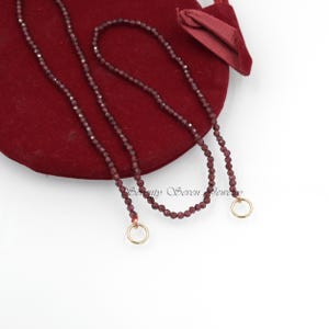 14k Gold Bead Necklace: Enhancer Carabiner Chain image 14