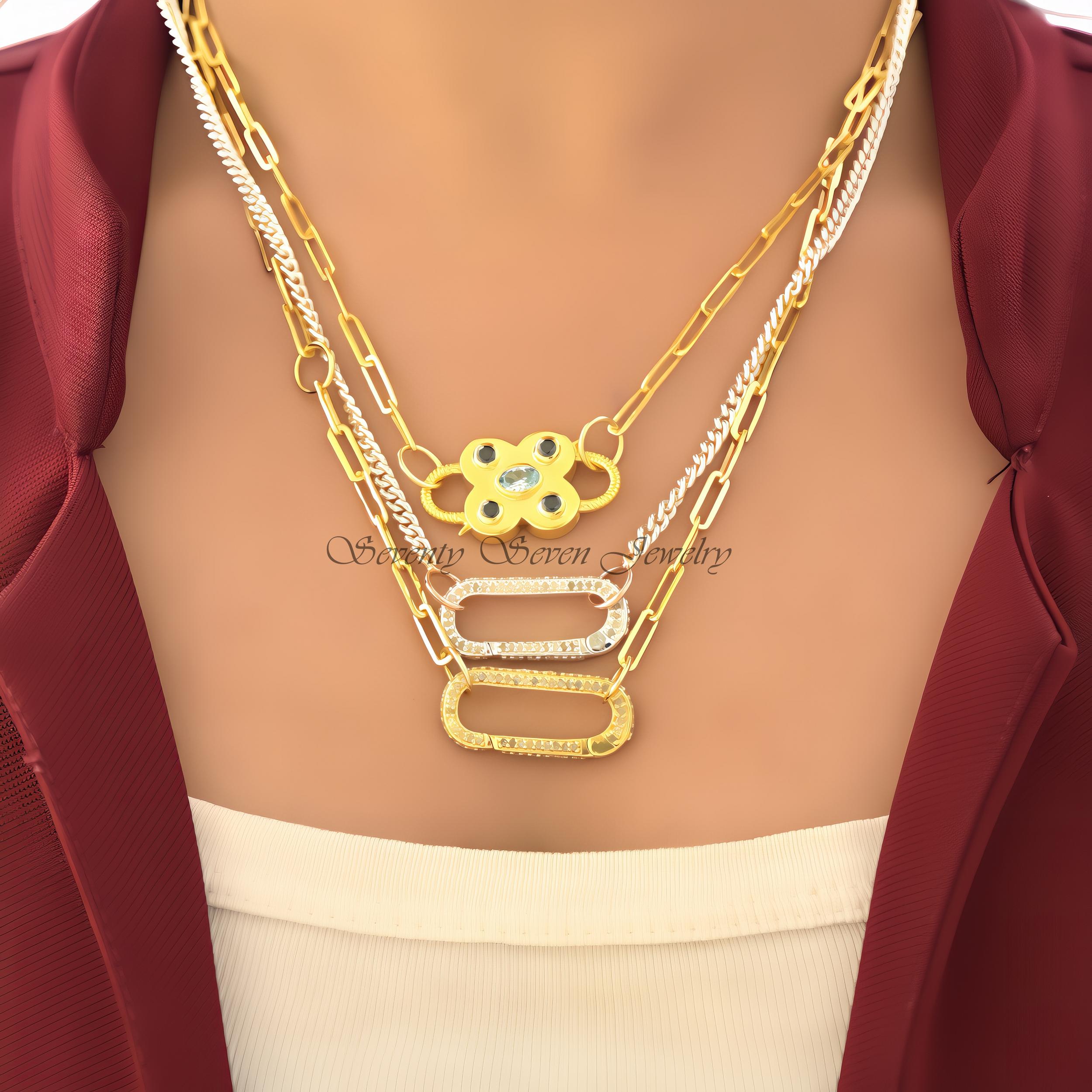 14K Gold Gemstone Floral Padlock: Vintage Designer Pendant (30*16 MM) - View 2 - Seventy Seven Jewelry | SKU: SSMJP65-14KYGPQ 14K Gold Gemstone Floral Padlock: Vintage Designer Pendant (30*16 MM) - View 2 - Seventy Seven Jewelry | SKU: SSMJP65-14KYGPQ