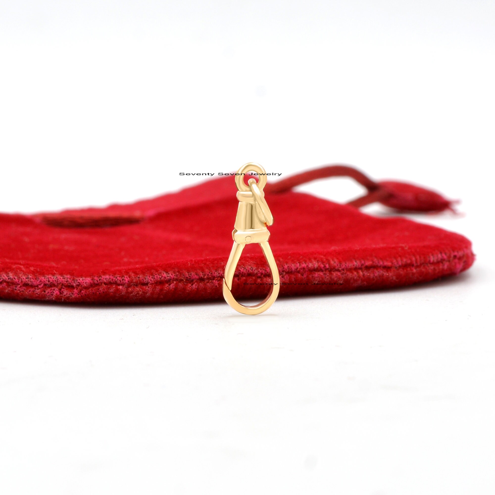 925 Silver Enamel Swivel Lock: Handmade Pendant Clasp (20x8 MM) - View 2 - Seventy Seven Jewelry | SKU: SSMJF09-SLYG-2026,SSM 925 Silver Enamel Swivel Lock: Handmade Pendant Clasp (20x8 MM) - View 2 - Seventy Seven Jewelry | SKU: SSMJF09-SLYG-2026,SSM