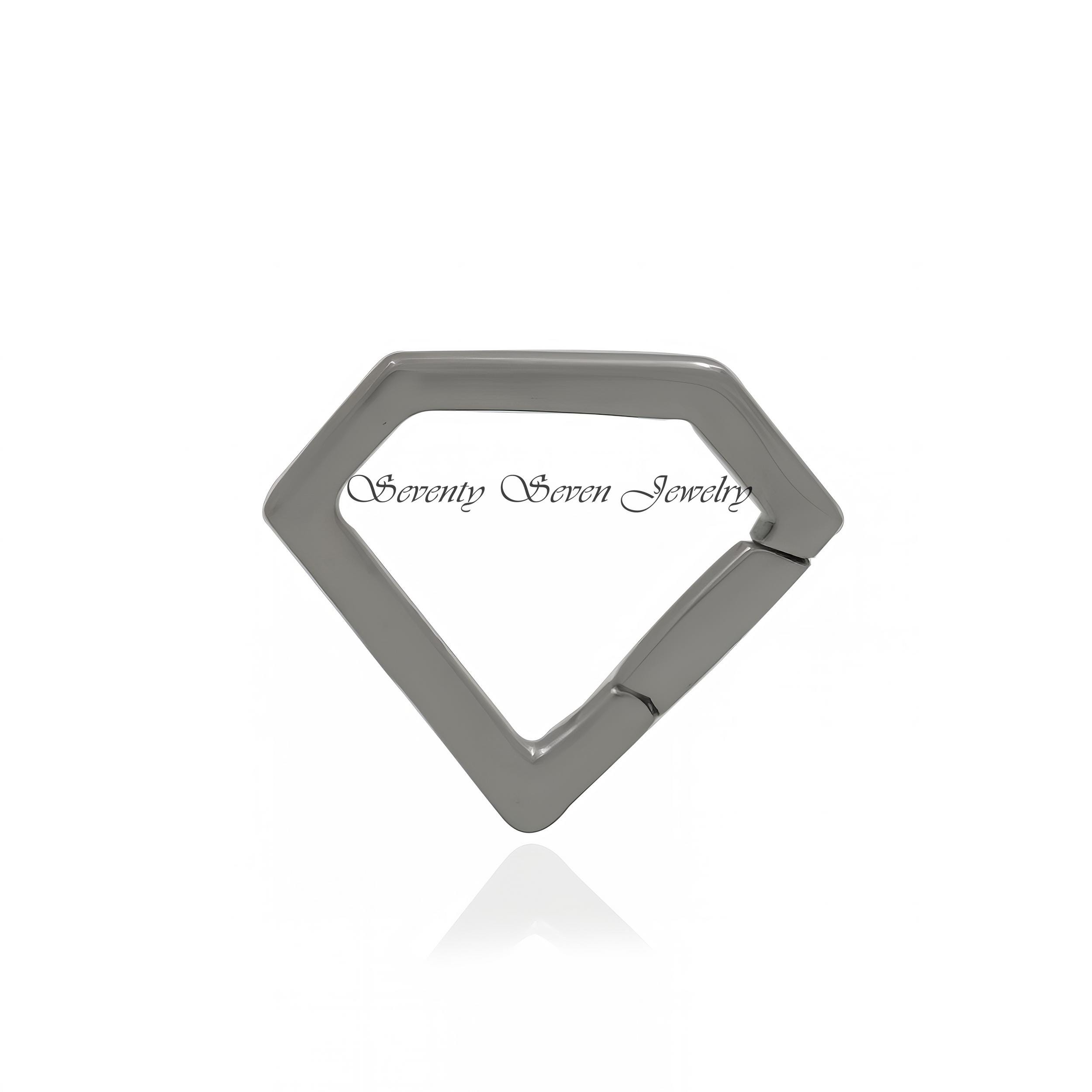 925 Sterling Silver Diamond Charm Holder - Enhancer Pendant - View 6 - Seventy Seven Jewelry | SKU: SSMJP638-SLNS-15M-2026 925 Sterling Silver Diamond Charm Holder - Enhancer Pendant - View 6 - Seventy Seven Jewelry | SKU: SSMJP638-SLNS-15M-2026