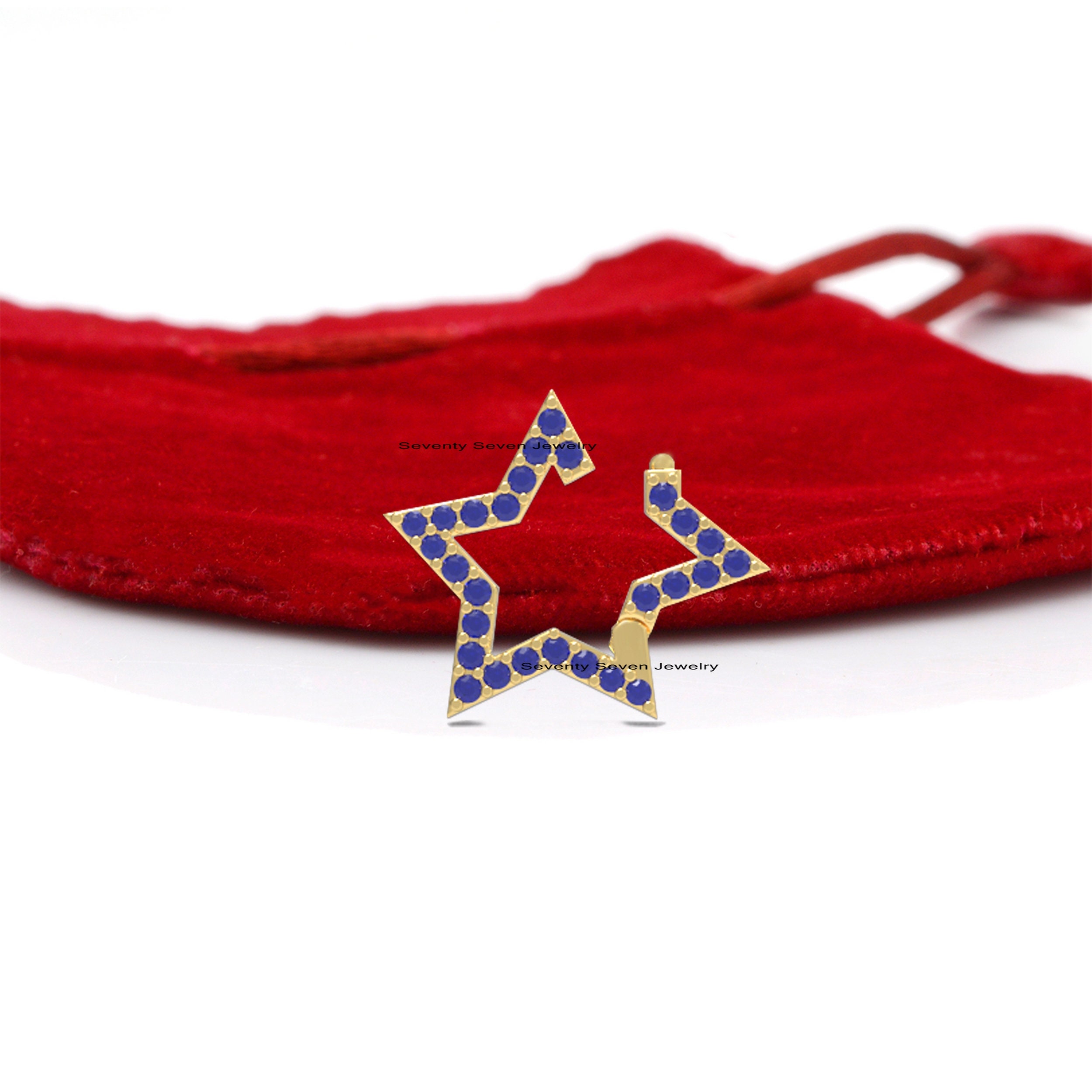 925 Silver Diamond Star Charm Holder: Enhancer Lock Pendant - View 4 - Seventy Seven Jewelry | SKU: SSMJH722-SLYGTQ-2026