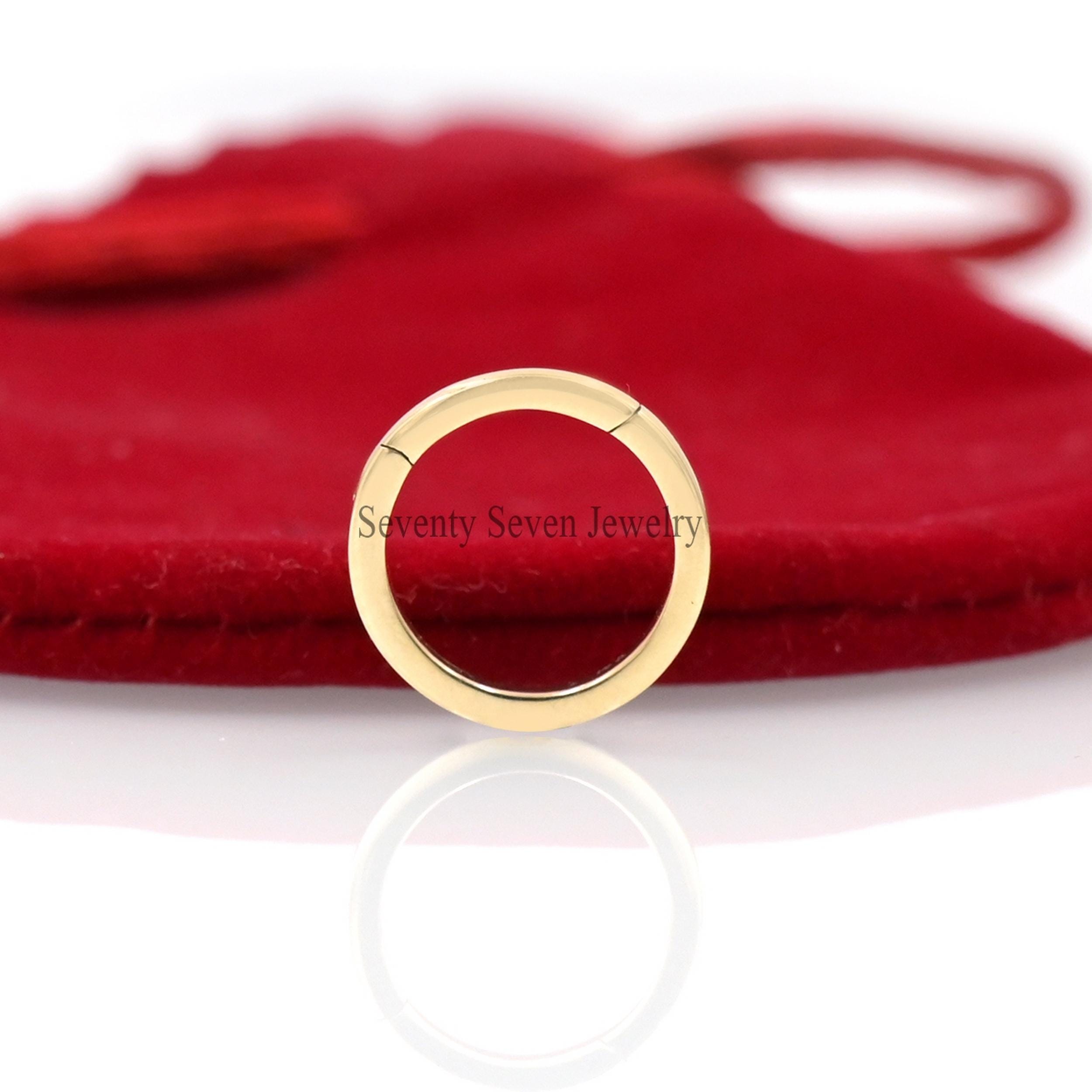 14K Gold Circle Charm Holder Pendant, Push Lock - View 3 - Seventy Seven Jewelry | SKU: SSMJH447-14KYG-2026 14K Gold Circle Charm Holder Pendant, Push Lock - View 3 - Seventy Seven Jewelry | SKU: SSMJH447-14KYG-2026