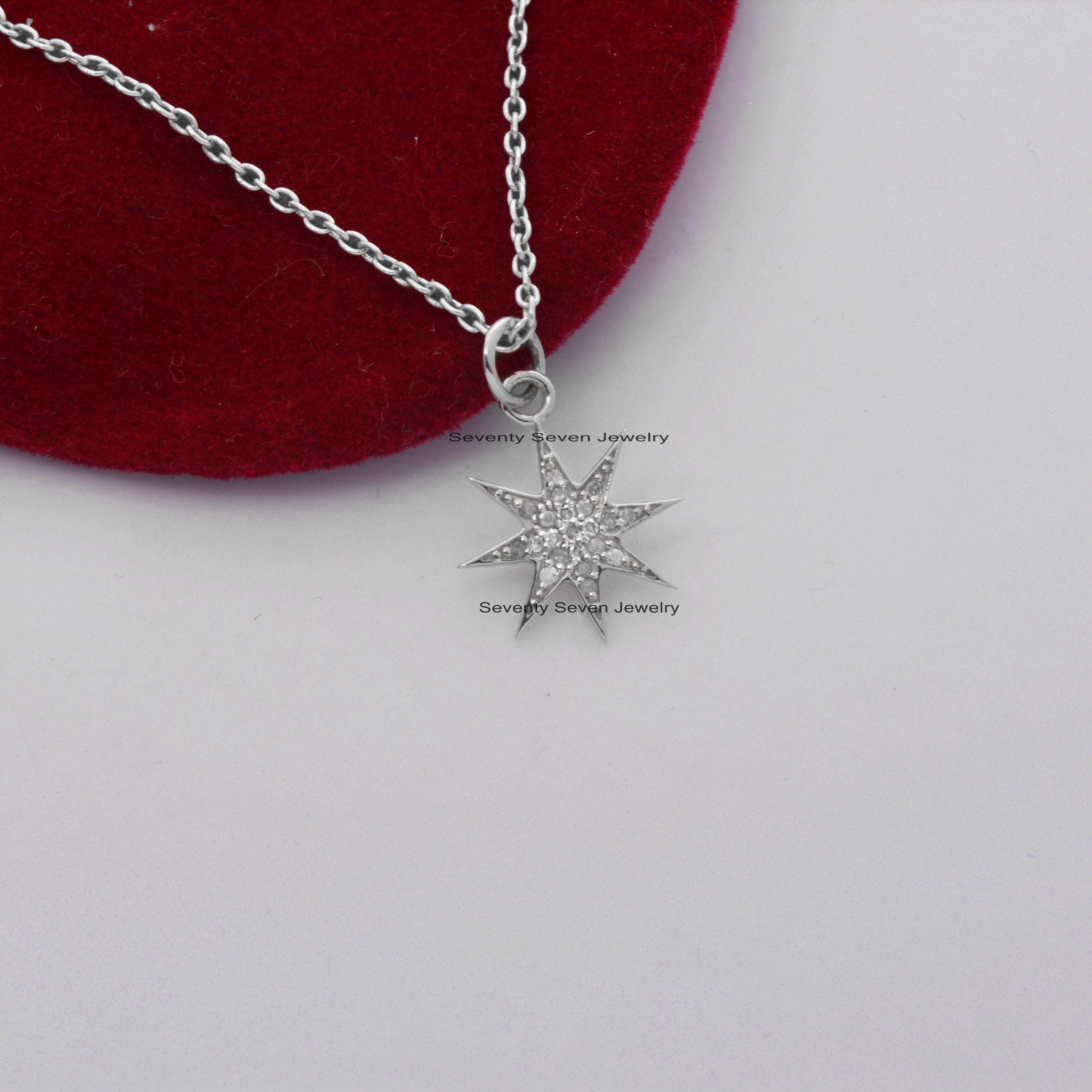 9k Gold Diamond Starburst Pendant: Gemstone Religious Jewelry - View 7 - Seventy Seven Jewelry | SKU: SSMJP461-9KYGDI-2026 9k Gold Diamond Starburst Pendant: Gemstone Religious Jewelry - View 7 - Seventy Seven Jewelry | SKU: SSMJP461-9KYGDI-2026