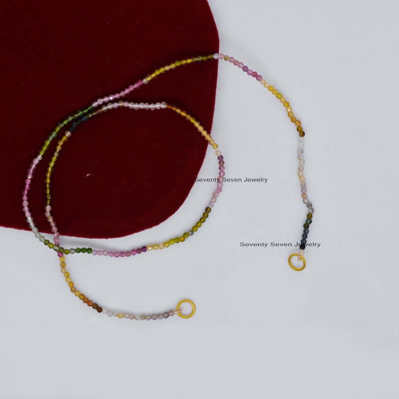 14k Gold Bead Necklace: Enhancer Carabiner Chain image 9