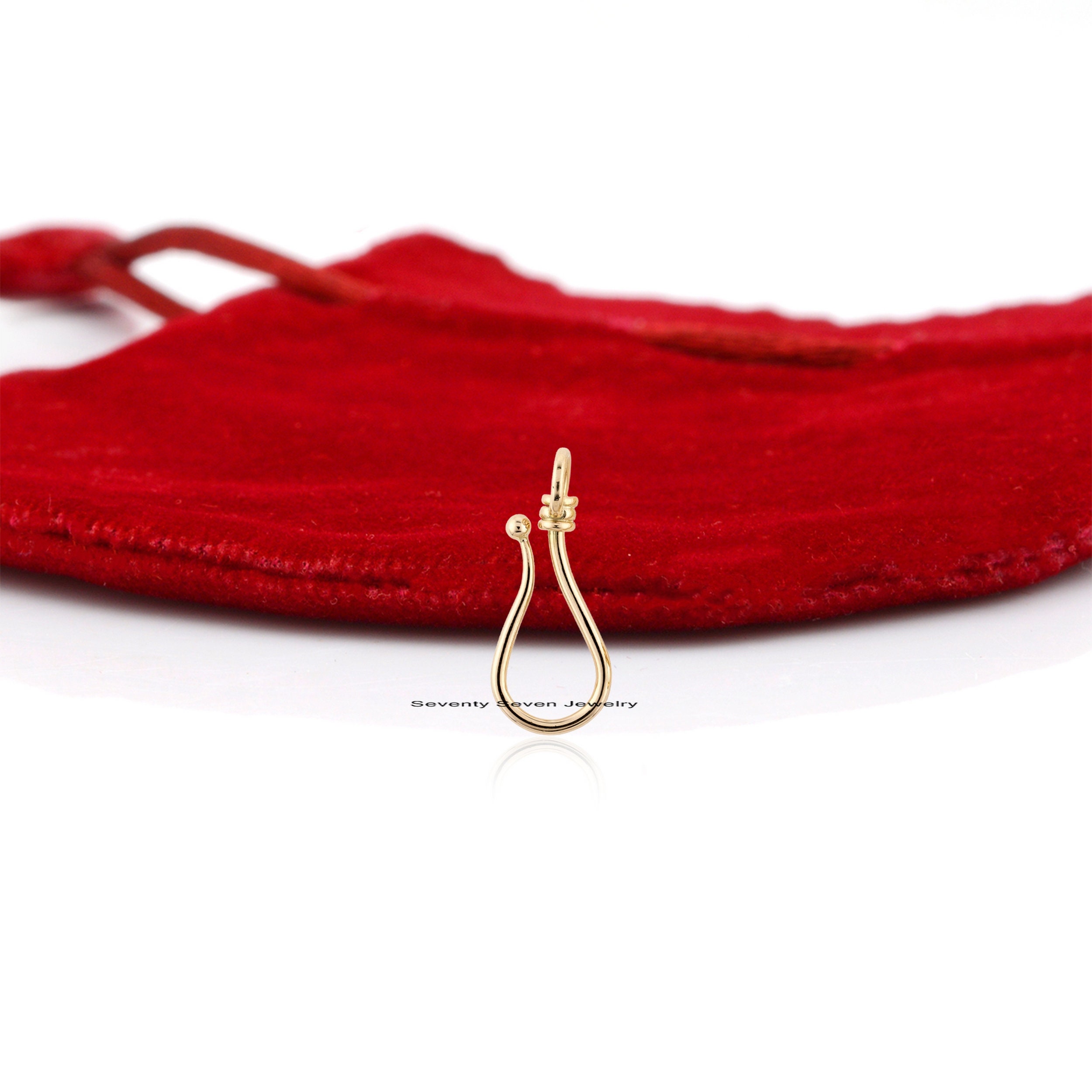 925 Silver Shepherd Hook Pendant: Charm Holder, Anchor Enhancer (25mm) - View 7 - Seventy Seven Jewelry | SKU: SSMJP1147-SLNS 925 Silver Shepherd Hook Pendant: Charm Holder, Anchor Enhancer (25mm) - View 7 - Seventy Seven Jewelry | SKU: SSMJP1147-SLNS