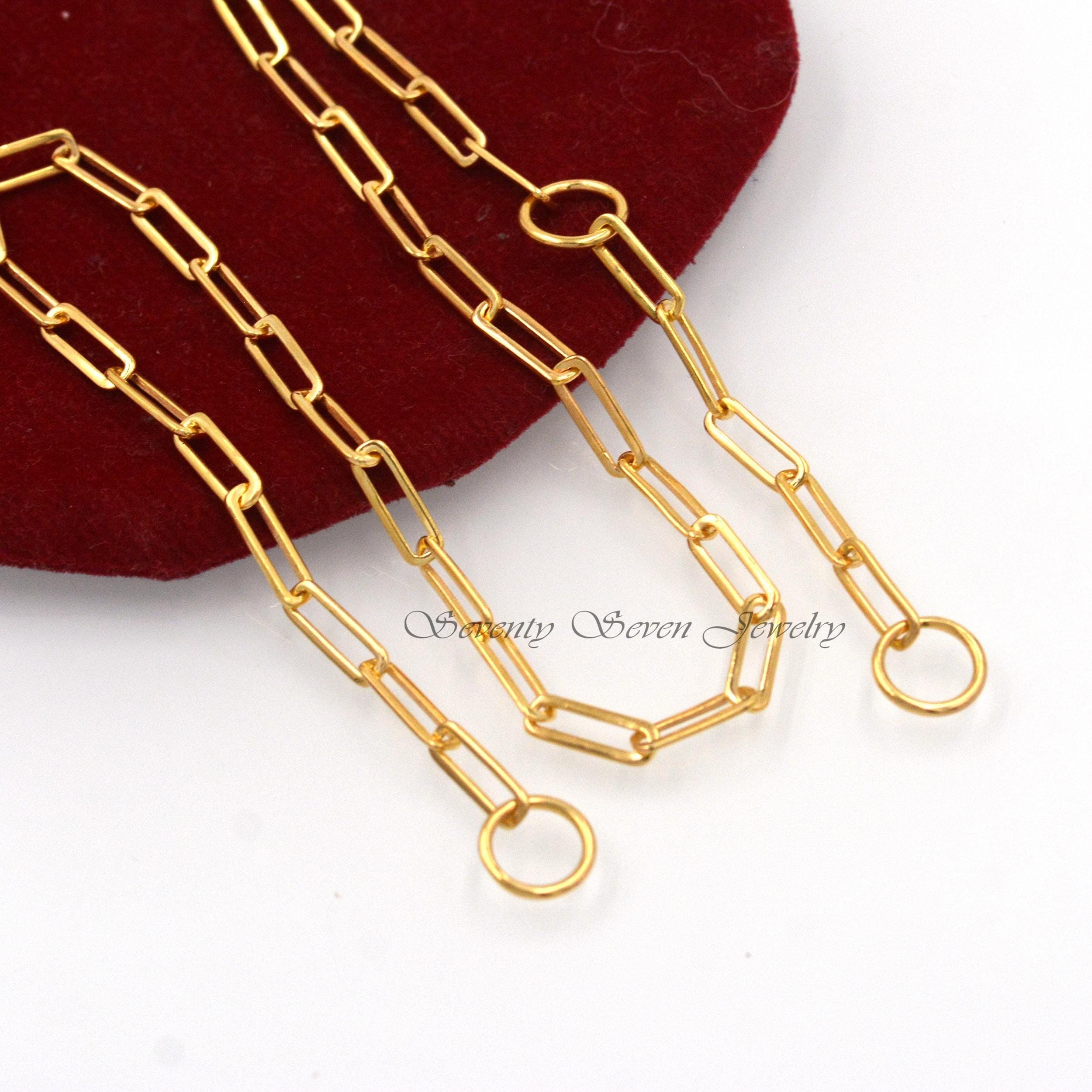 925 Sterling Silver Paperclip Chain Necklace: Enhancer Connector - View 3 - Seventy Seven Jewelry | SKU: G1-SLNS-10M-14-16I-V 925 Sterling Silver Paperclip Chain Necklace: Enhancer Connector - View 3 - Seventy Seven Jewelry | SKU: G1-SLNS-10M-14-16I-V