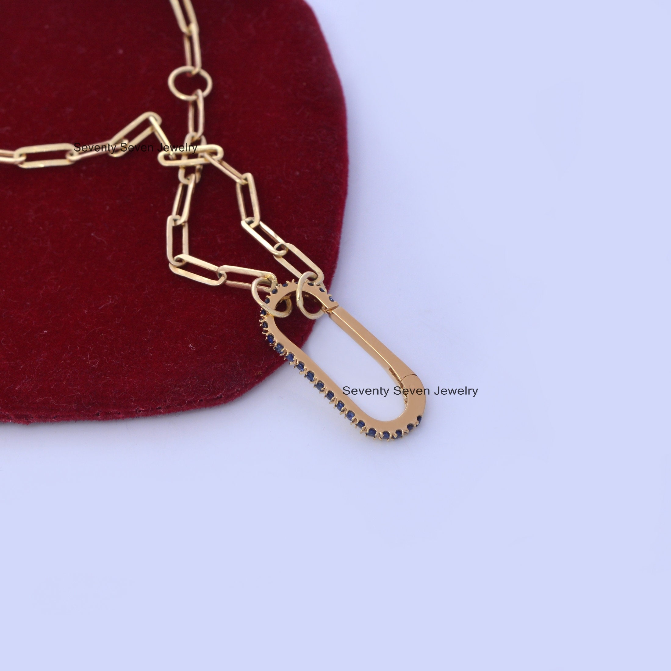 14K Gold Diamond Enhancer Link: Charm Holder Pendant Lock - View 7 - Seventy Seven Jewelry | SKU: SSMJH228-14KYGDI-V-2026,SSM 14K Gold Diamond Enhancer Link: Charm Holder Pendant Lock - View 7 - Seventy Seven Jewelry | SKU: SSMJH228-14KYGDI-V-2026,SSM