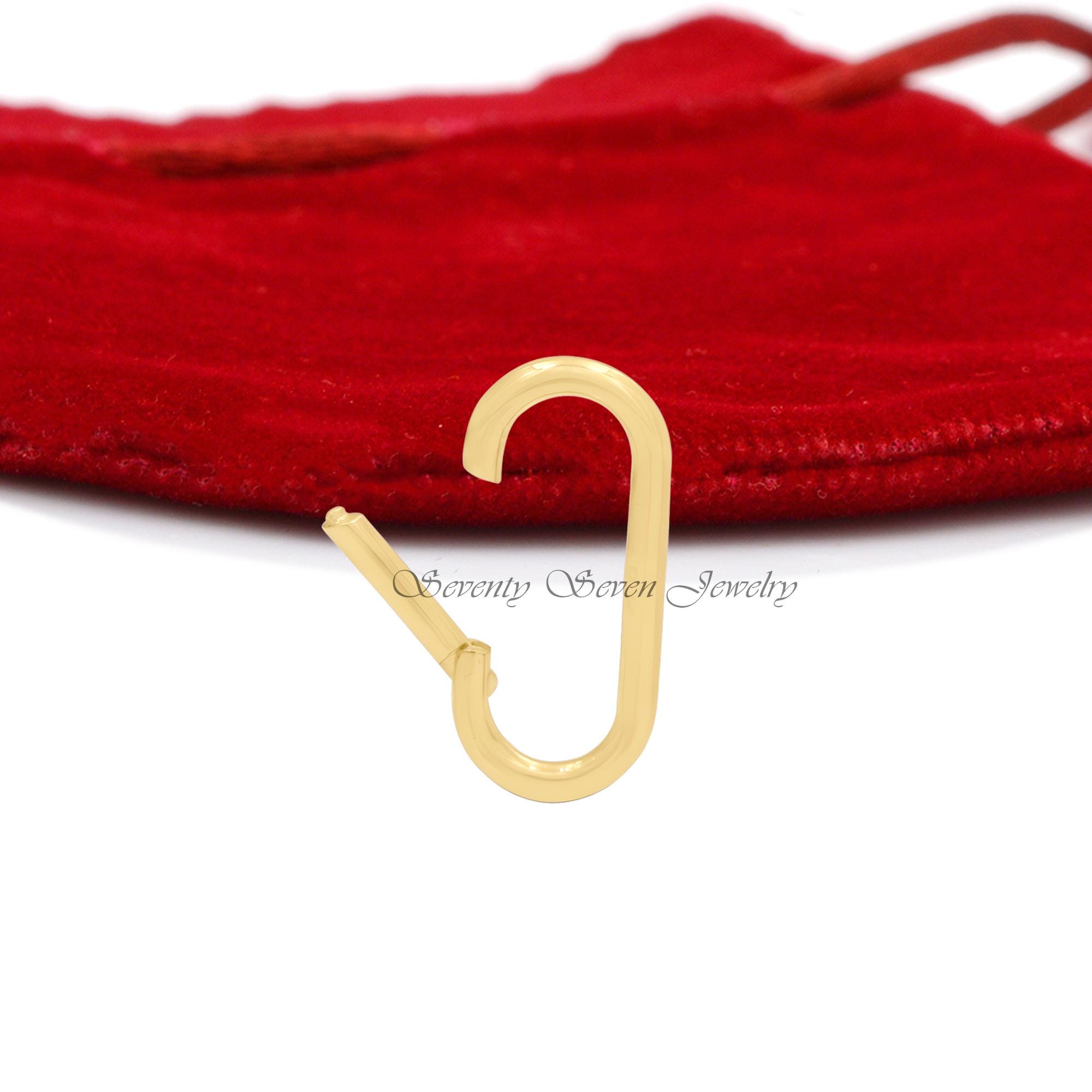 925 Silver Oval Charm Enhancer: Solid Link Lock (20x9 MM) - Seventy Seven Jewelry | SKU: SSMJH575-SLYG-2/2026 925 Silver Oval Charm Enhancer: Solid Link Lock (20x9 MM) - Seventy Seven Jewelry | SKU: SSMJH575-SLYG-2/2026