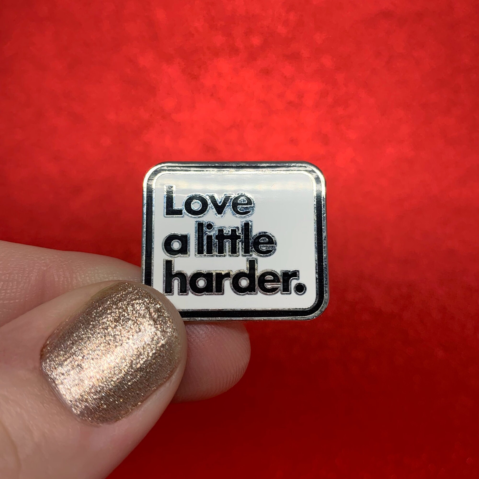 Love A Little Harder Hard Enamel Pin Etsy