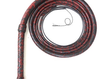 3 Feet Long 12 Plait Genuine Kangaroo Leather Signal whip and Flogger Bullwhip