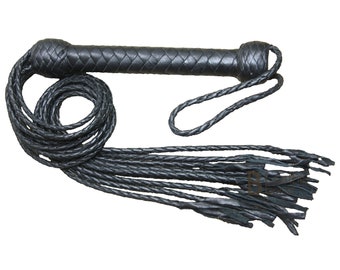 Genuine Cow Hide Thick Leather Flogger 100 Tails Heavy /& Thuddy impact Whip