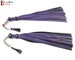 Real Genuine Cowhide Leather Finger Loop Flogger 25 Falls Purple Black Heavy Duty Thuddy Flog whip 